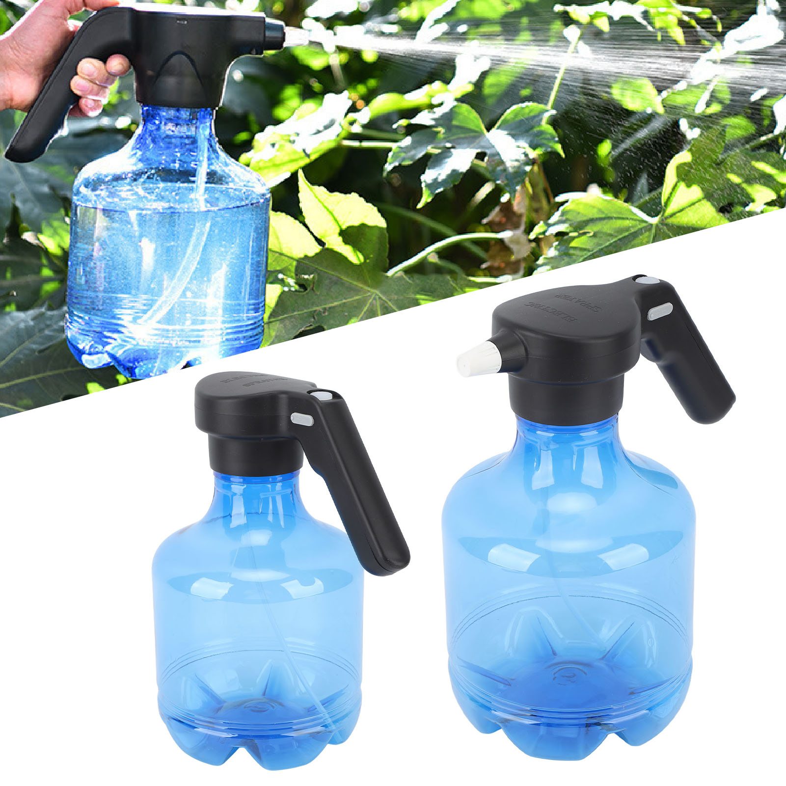 Elektrisches Sprühgerät, 3l Wiederaufladbares Elektrisches Wassersprühgerät, Autowäsche, Blumenbewässerung, Desinfektion, Hochdruckreinigungssprühgerät, Blau.