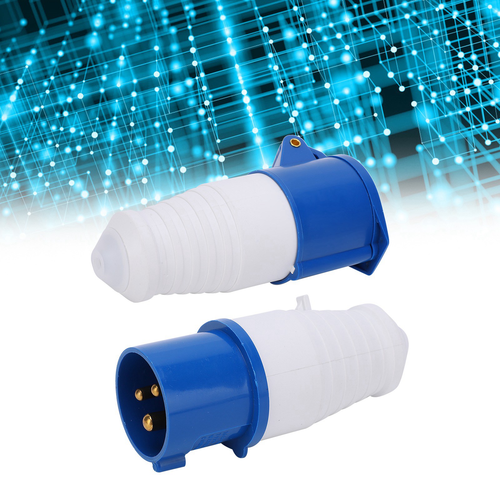 Zwei Sätze Staub-, Explosions- Und Wasserdichter Industriestecker, 3-polige Einphasige Stromstecker, 16a 3 Löcher.