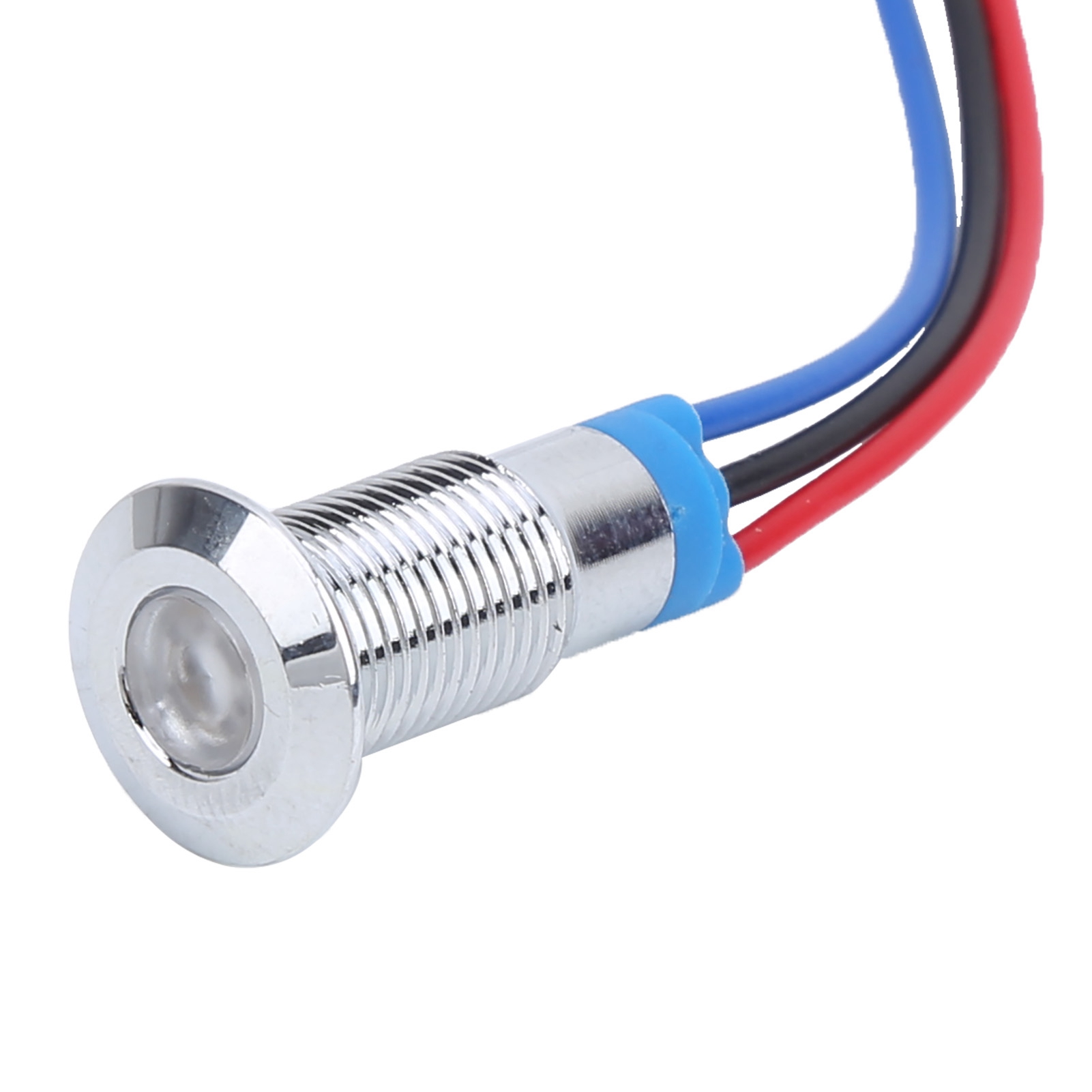 Vier Sets Werden Zusammen Verkauft, 12-24v, 8mm Wasserdicht, Metall, Zweifarbige Led-anzeige (rot Und Blau).