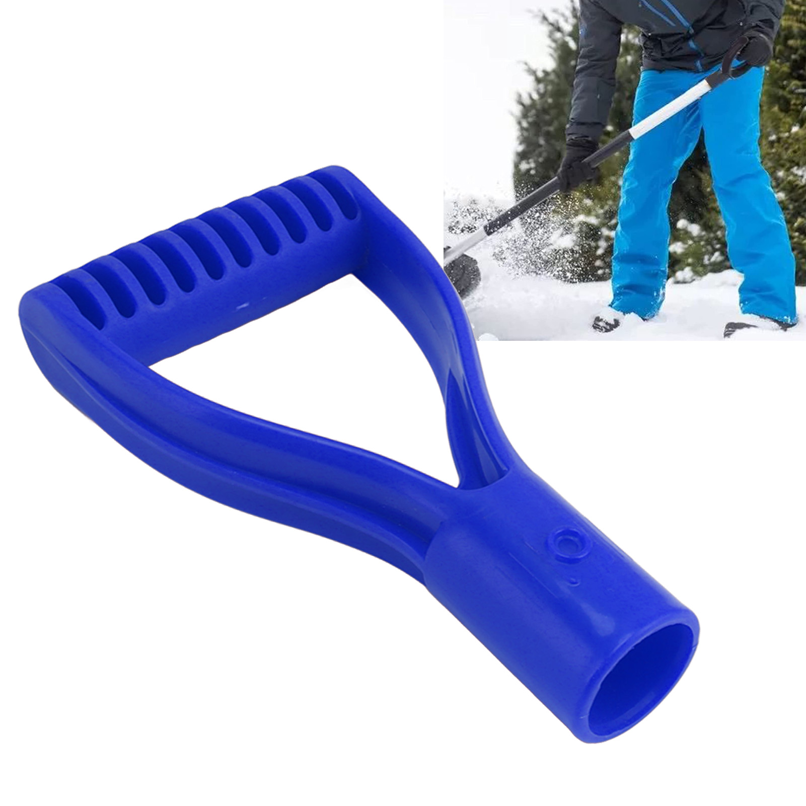 Rutschfester, Gewindeter Kunststoff-schaufelstiel, 3,2 Cm Innendurchmesser, Blau.