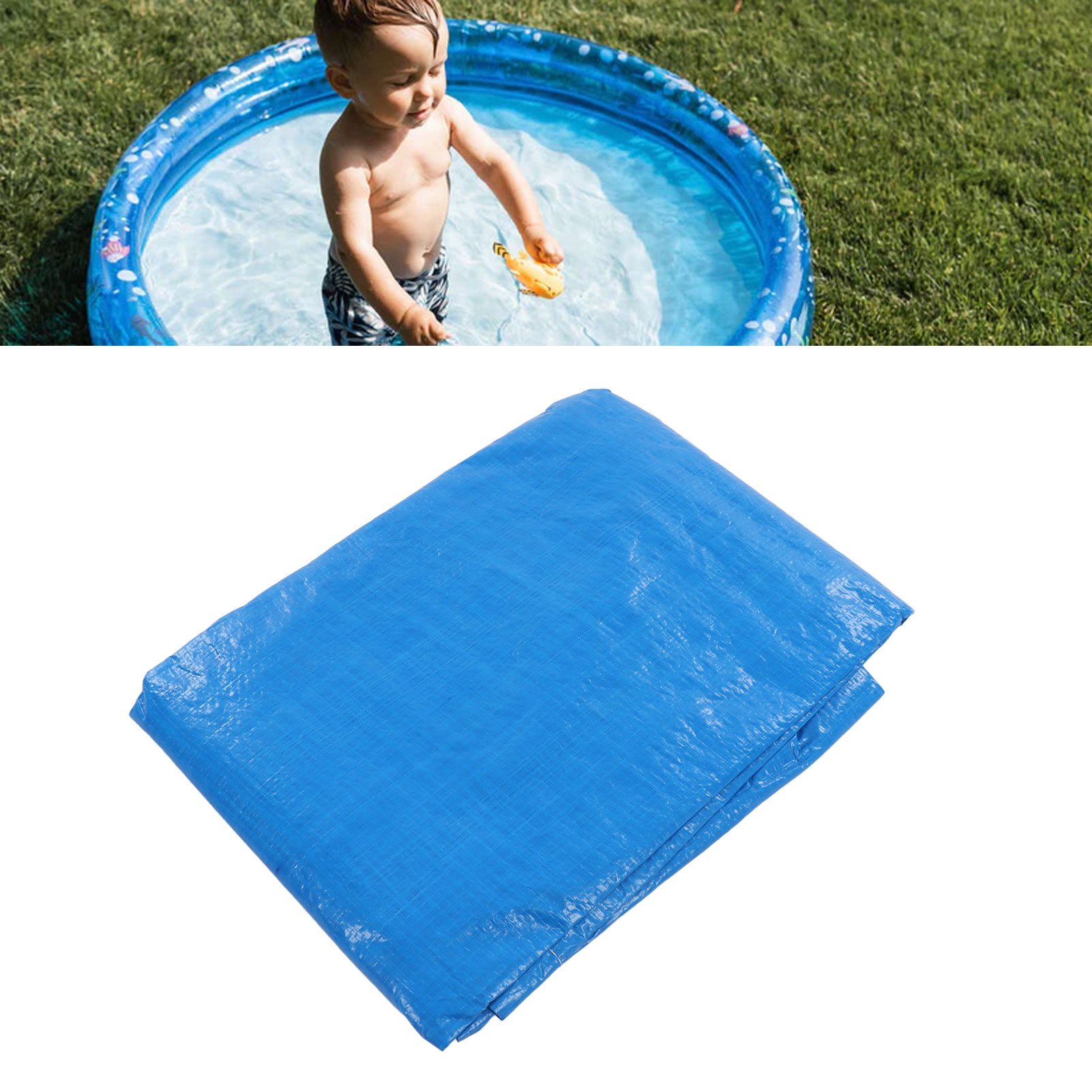 Aufblasbare Poolabdeckung, Tellerförmige Poolbodenabdeckung, Wasserdichte Plane, Staubdicht, Mit Kordelzug, 2,8 M.
