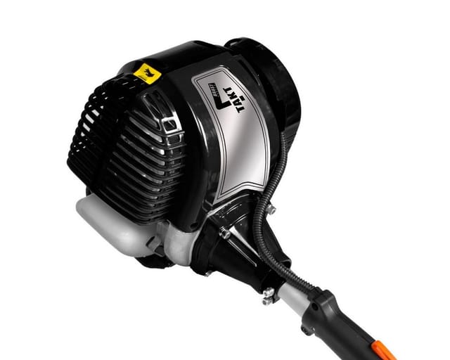 4-Takt Benzin 6in1 Motorsense Rasentrimmer Heckenschere Hochentaster Freischneider Unkrautvernichter Fugenbürste Multitool - Brast