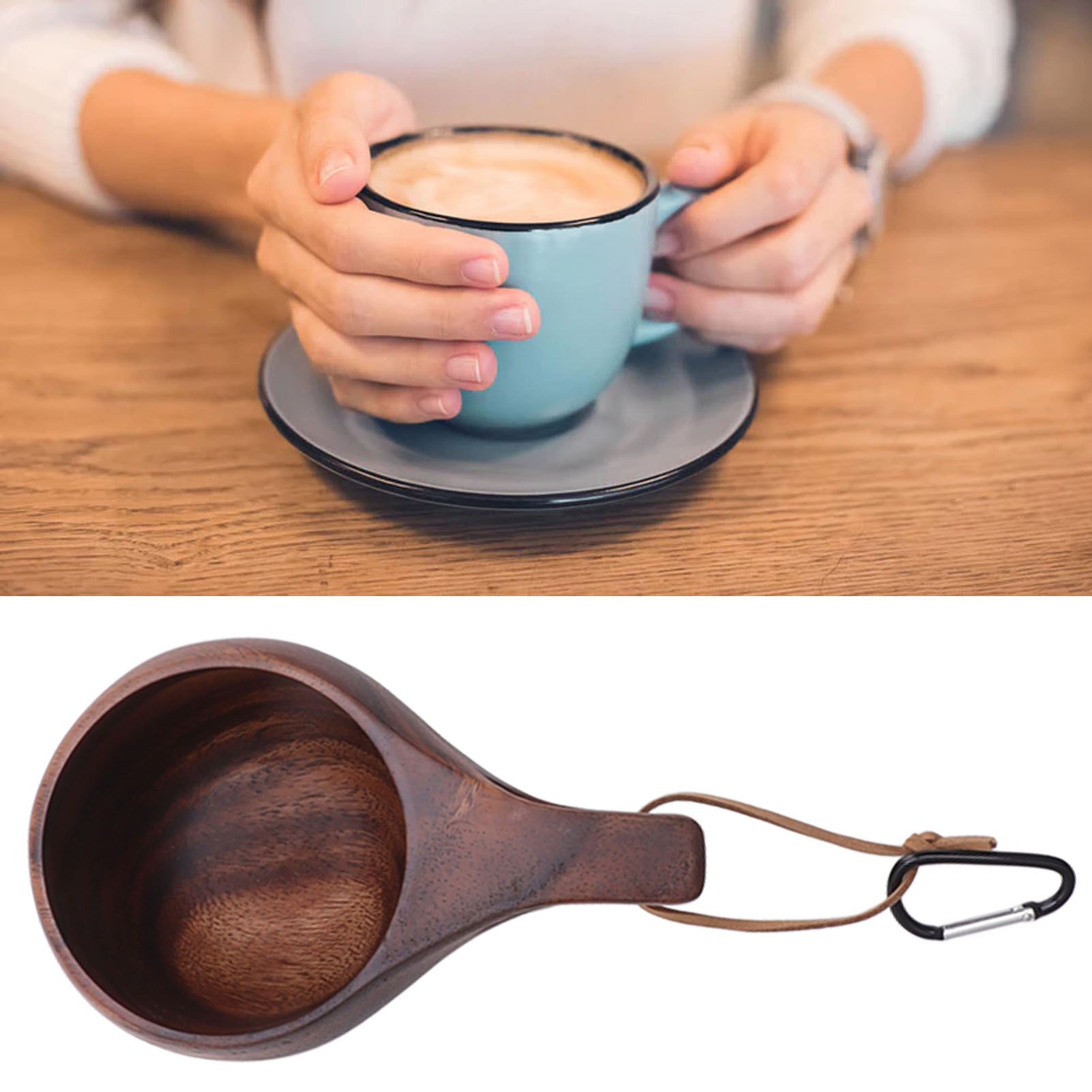Finnischer Becher, Hölzerner Kaffeebecher Für Die Hand, Stil 1