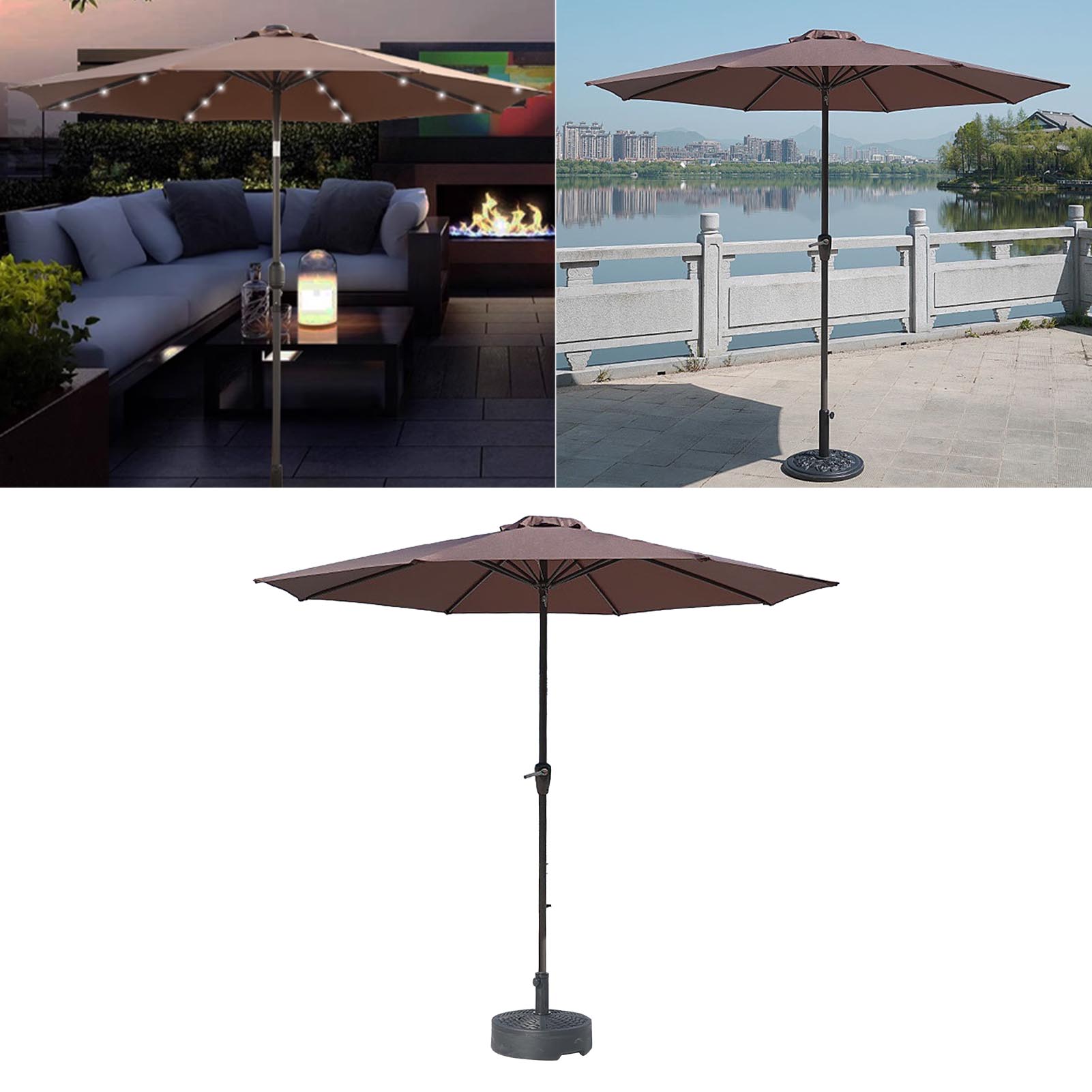 Sonnenschirm Für Den Außenbereich, Terrassenschirm, Campingschirm, Ständerschirm, Zentraler Sonnenschutzschirm Für Den Garten, Kurbel-strandschirm, Café-sonnenschirm.