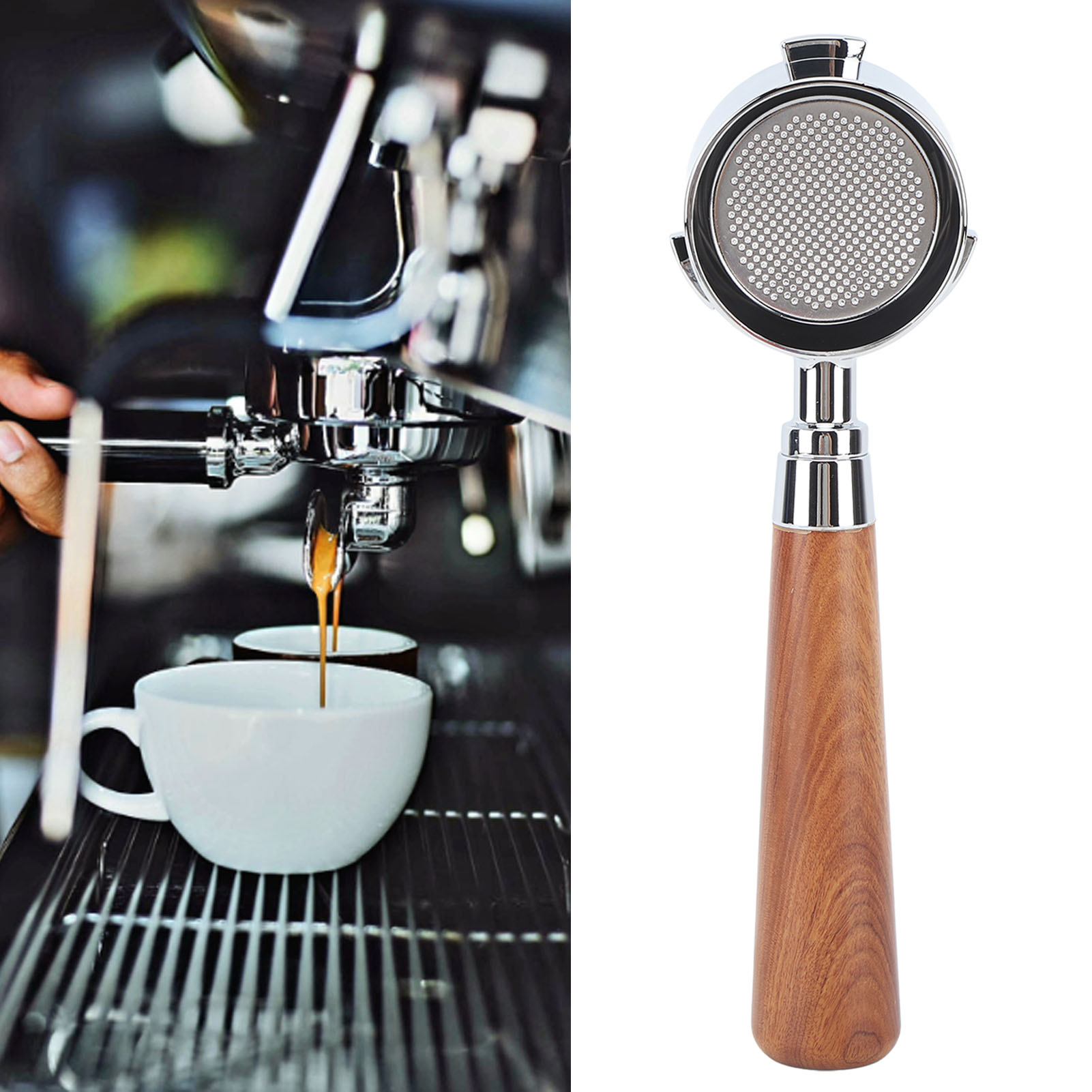 Dreigriff-kaffeekanne, Griff 51 Mm Dick, Braun