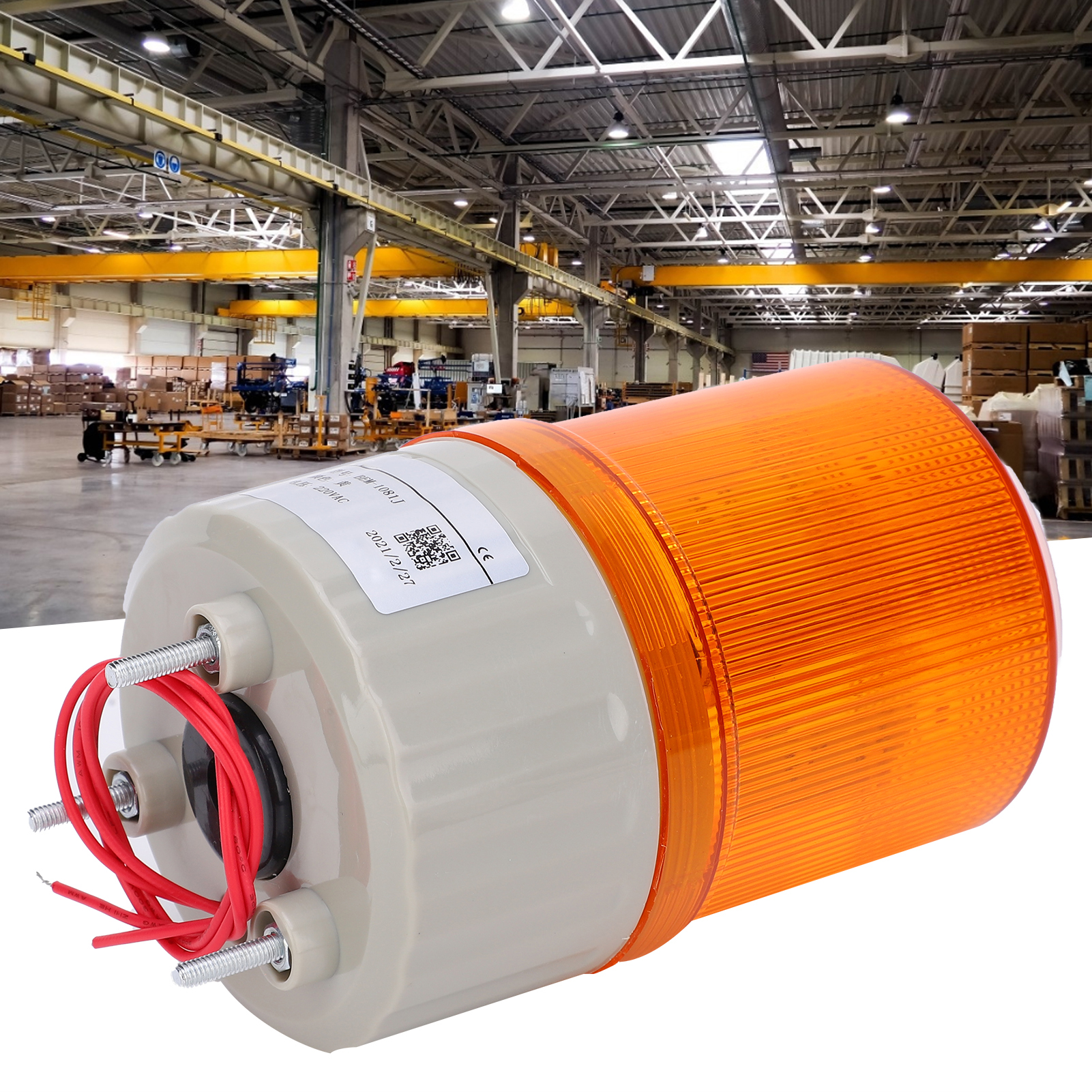 Berm® Bem-1081j Alarmanzeige Für Geräte, Led, Akustisches Und Optisches Signal, 220 V Ac, Gelb