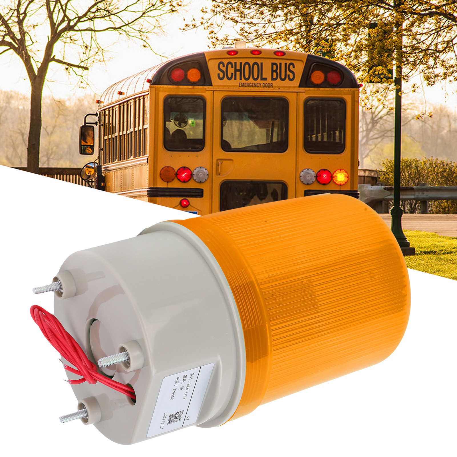 Berm® Bem-1101 Alarmanzeige Für Geräte, Led, Akustisches Und Optisches Signal, 220 V Ac, Gelb