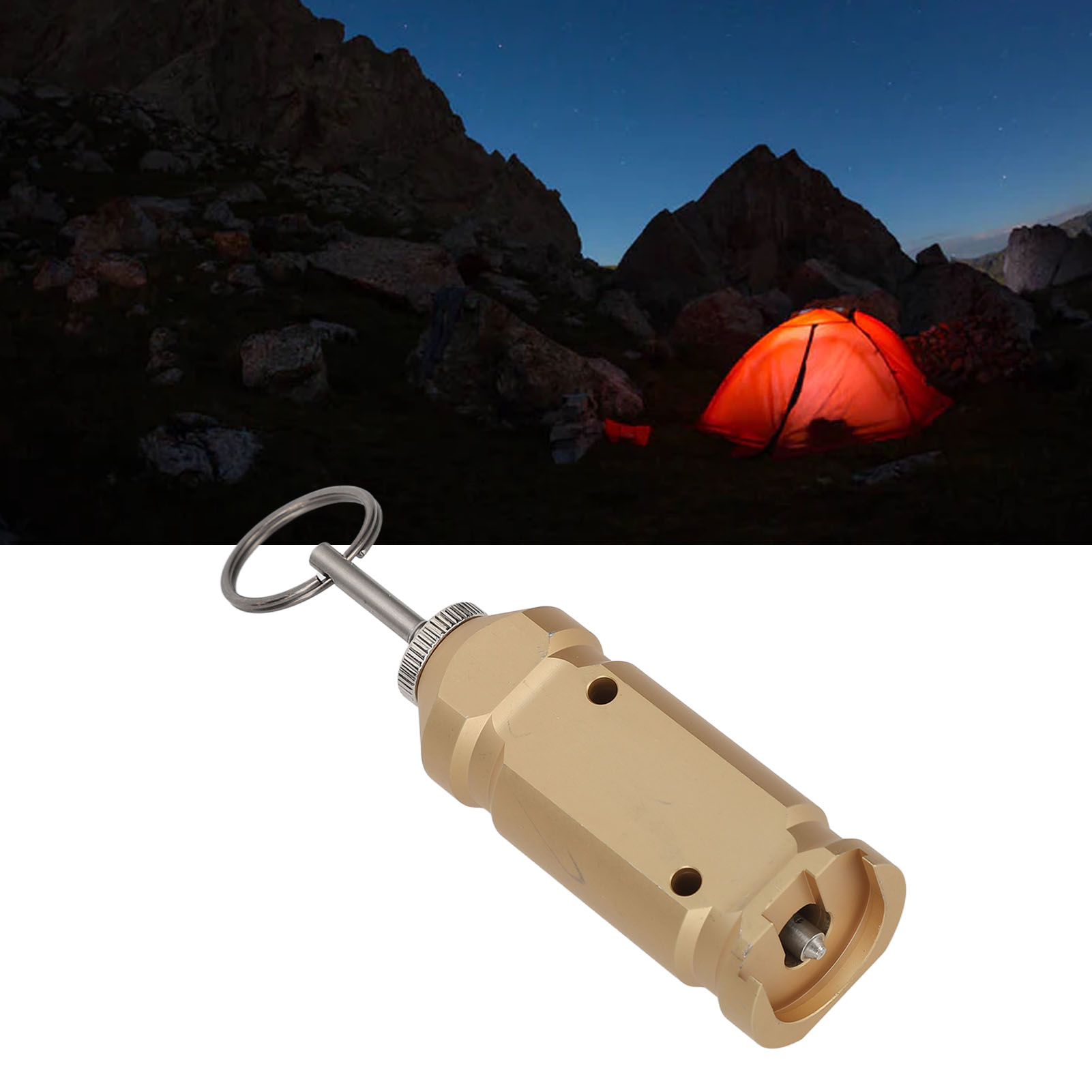 Camping-alarm-auslöser, Sicherheitsdraht-auslöser, Perimeter-alarm, Gelber Stahl-bindedraht