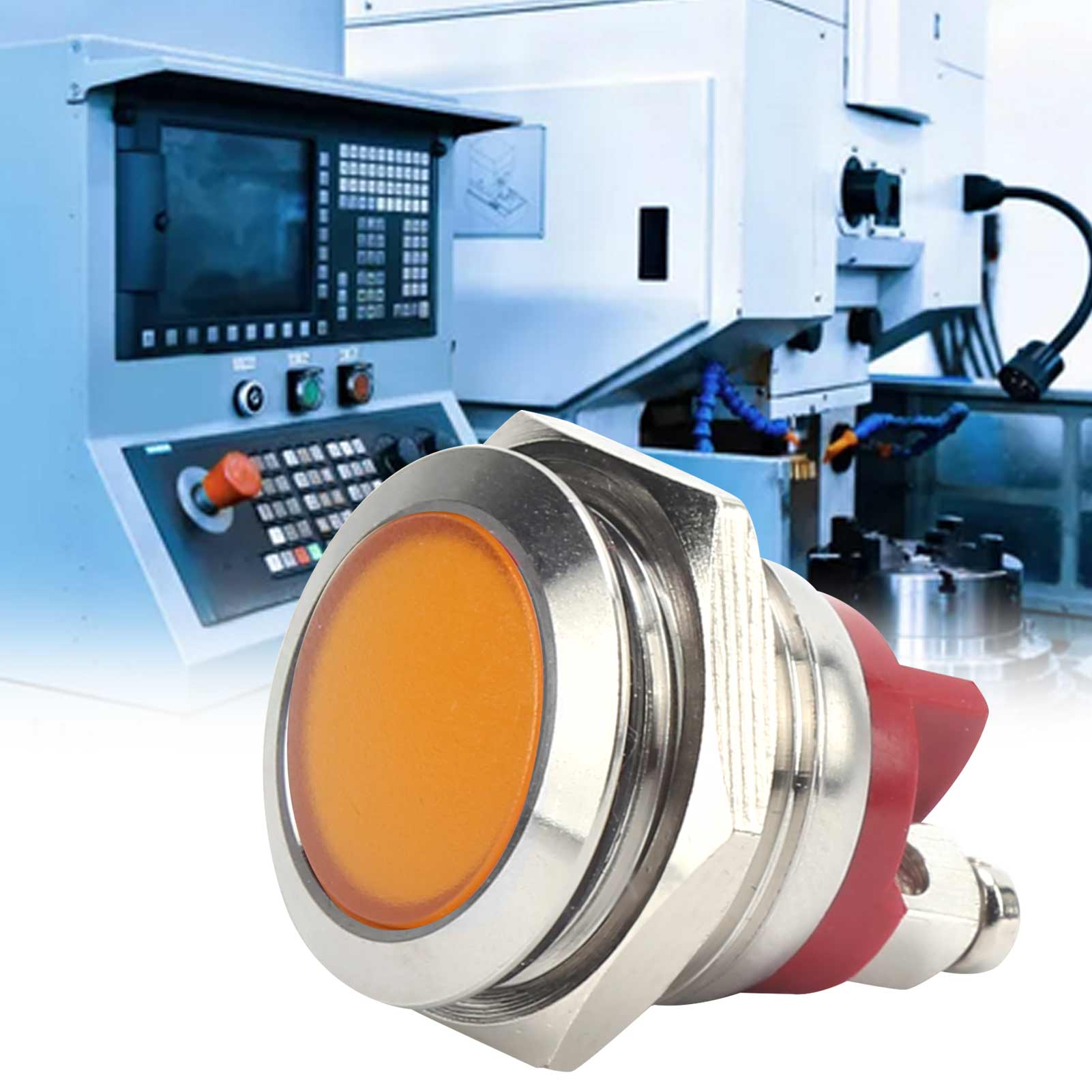 16-mm-led-kontrollleuchte Aus Metall, Wasserdicht Und Universell Einsetzbar, 6 V, Gelb