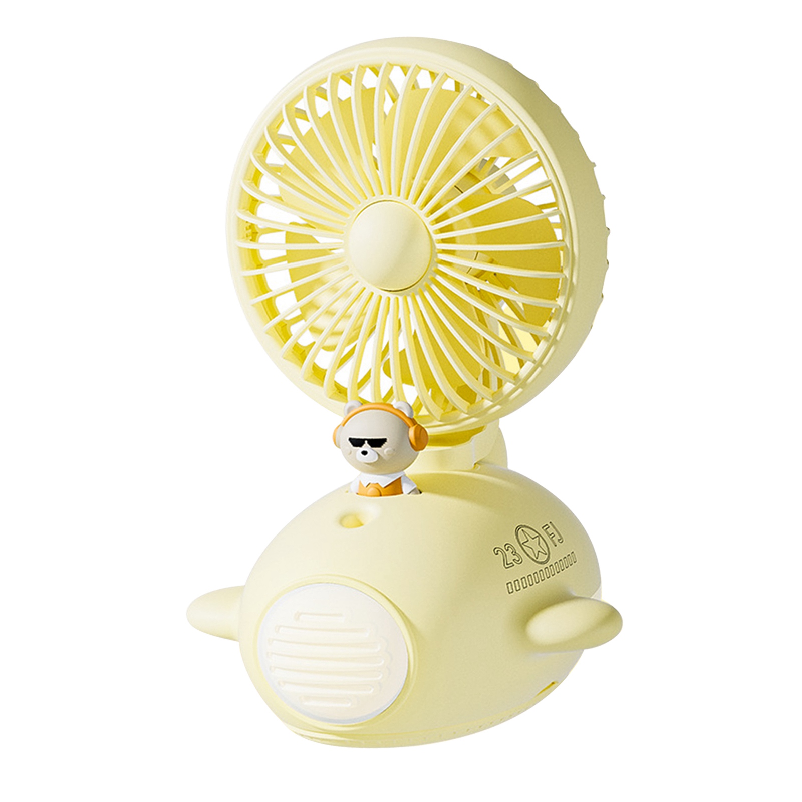 Wasserventilator, Mini-ventilator, Usb-ventilator, Led-schreibtischlampe, Sprühluftbefeuchter, Luftkühler, Gelb