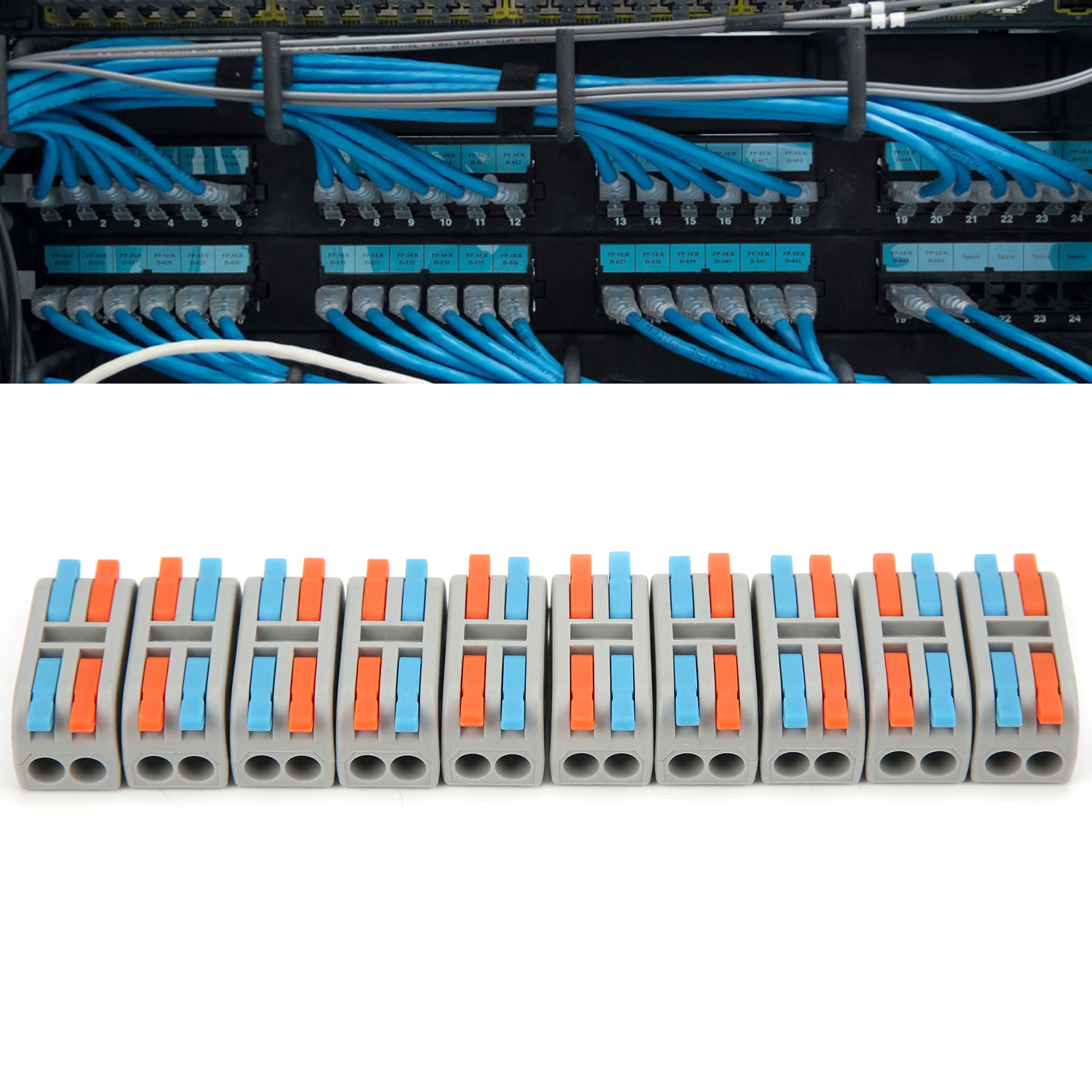 Miniaturstecker Für Flexible Und Starre Leitungen, Zwei Eingänge, Zwei Ausgänge, Klemmenblock Für Hochgeschwindigkeitsbeleuchtung