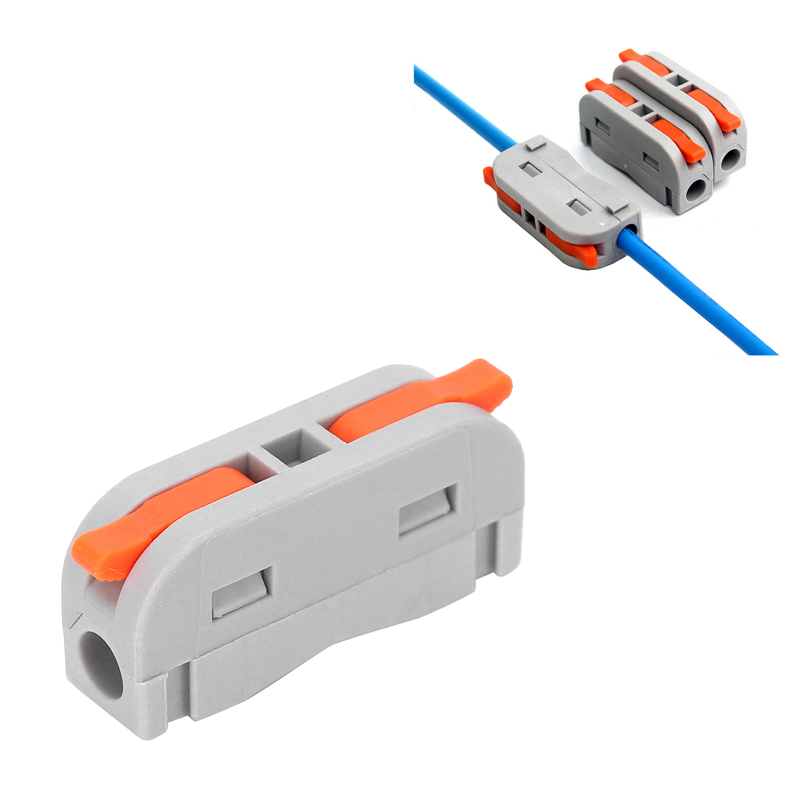 Miniatur-steckverbinder Für Flexible Und Starre Drähte, Ein Eingang Und Ein Ausgang, Schnellanschluss-beleuchtungsklemmenblock