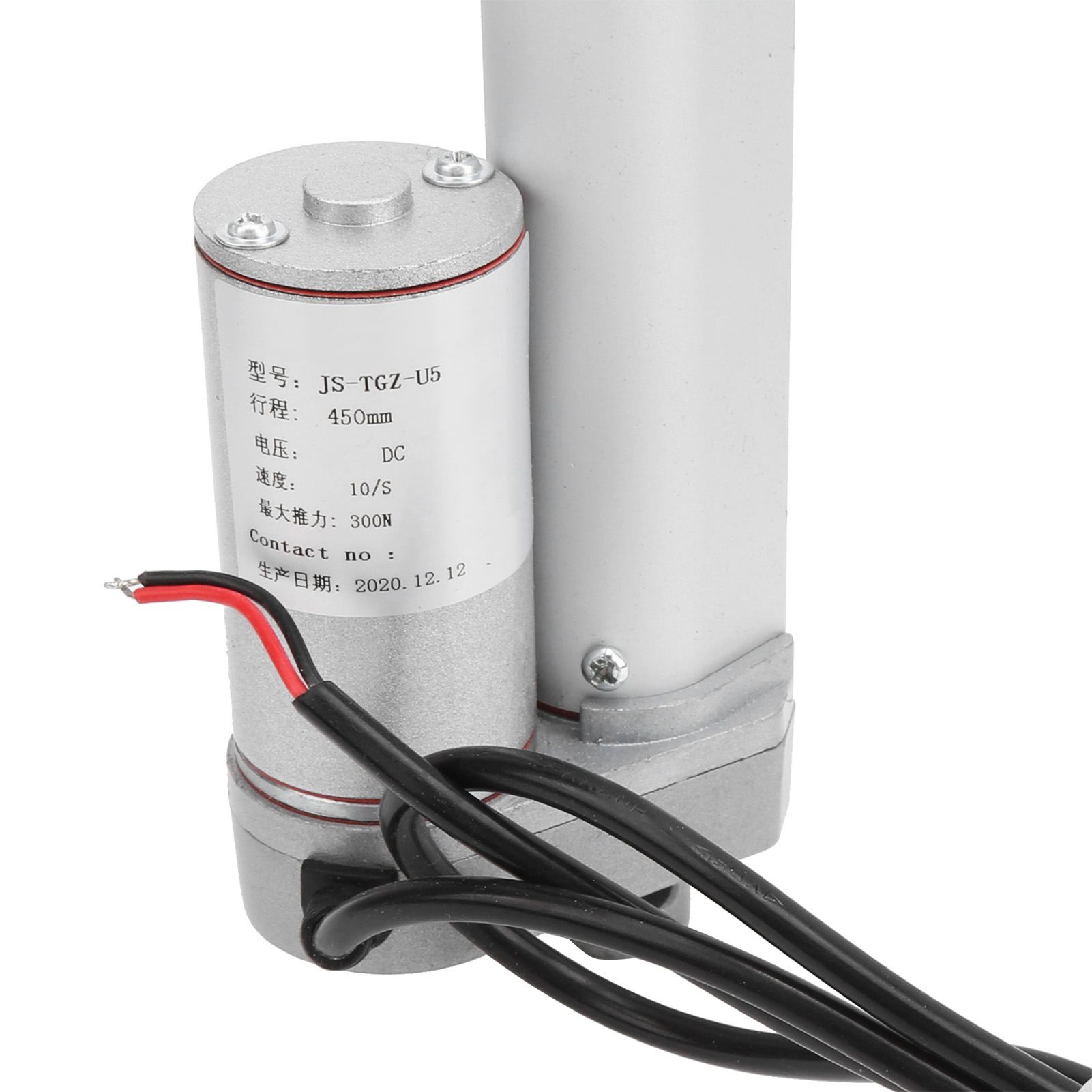 Elektrischer Linearantrieb In Industriequalität, 300 N, 450 Mm Hub, Js-igz-u5, Geräuscharm, Mit Englischer Bedienungsanleitung, 24 V Dc (ohne Halterung).