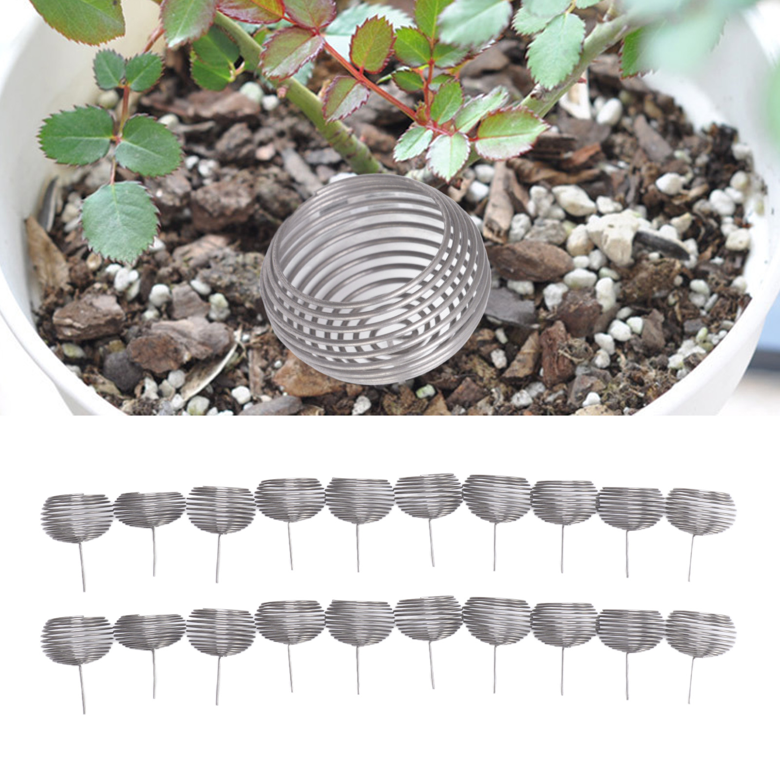 Düngekugelförmige Düngeschale Aus Edelstahl Für Bonsai (100 Stück), Nährstoffwerkzeug