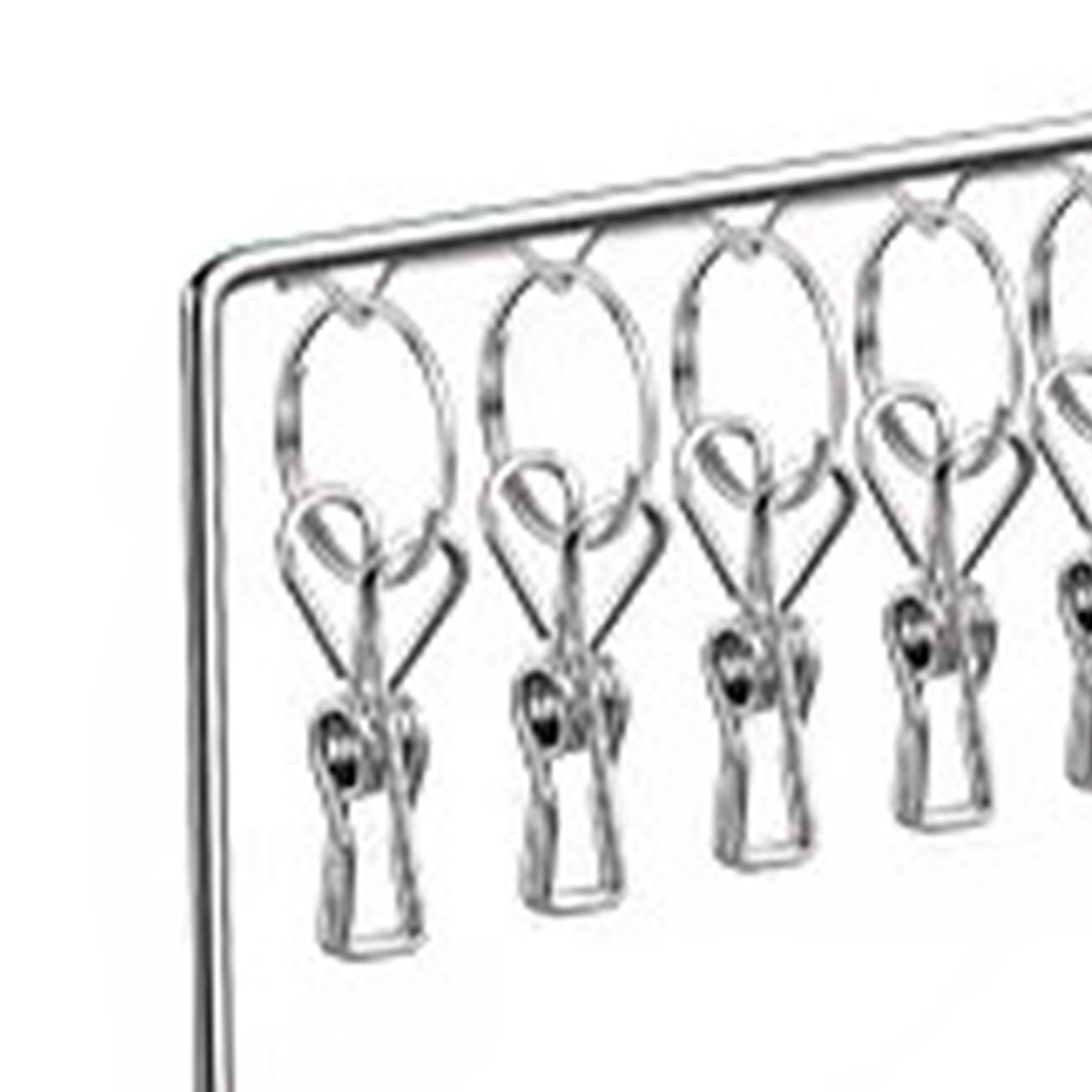 Mehrlagiger Wäscheständer Aus Edelstahl, Multifunktionale Clips Für Socken Und Unterwäsche, Geeignet Für Zuhause, Babyzimmer, Studentenwohnheim Und Balkon, Windbeständige Haken, 20 Clips.