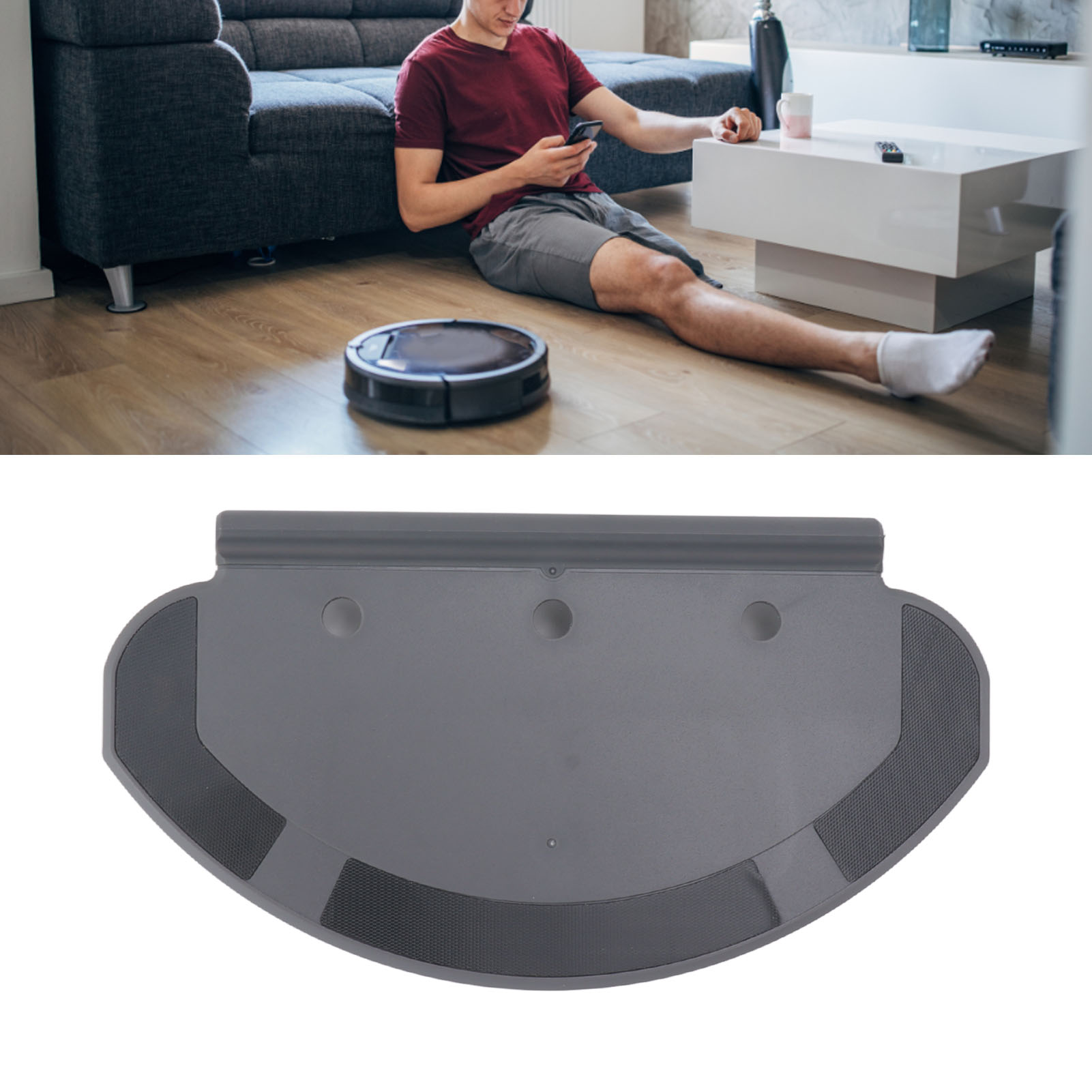 Passend Für Ecovacs Dn55/dn56/dn520 Saugroboter. Zum Zubehör Gehören Ein Wischmopp, Ein Wassertank Und Eine Montagehalterung.