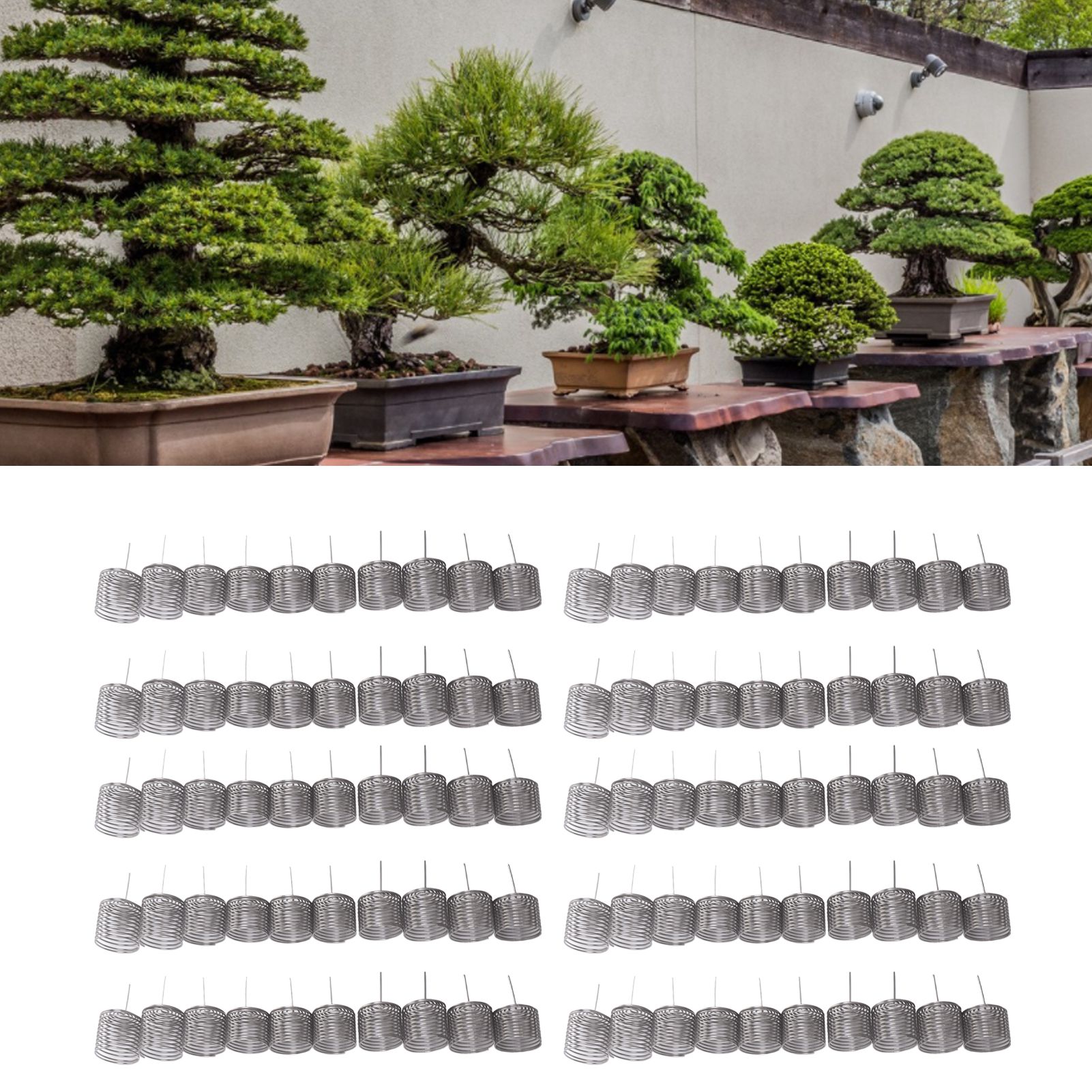 Jade-düngeschale Für Bonsai (100 Stück), Düngekorb Aus Edelstahl Mit Säule, Nährstoffwerkzeug, Große Größe