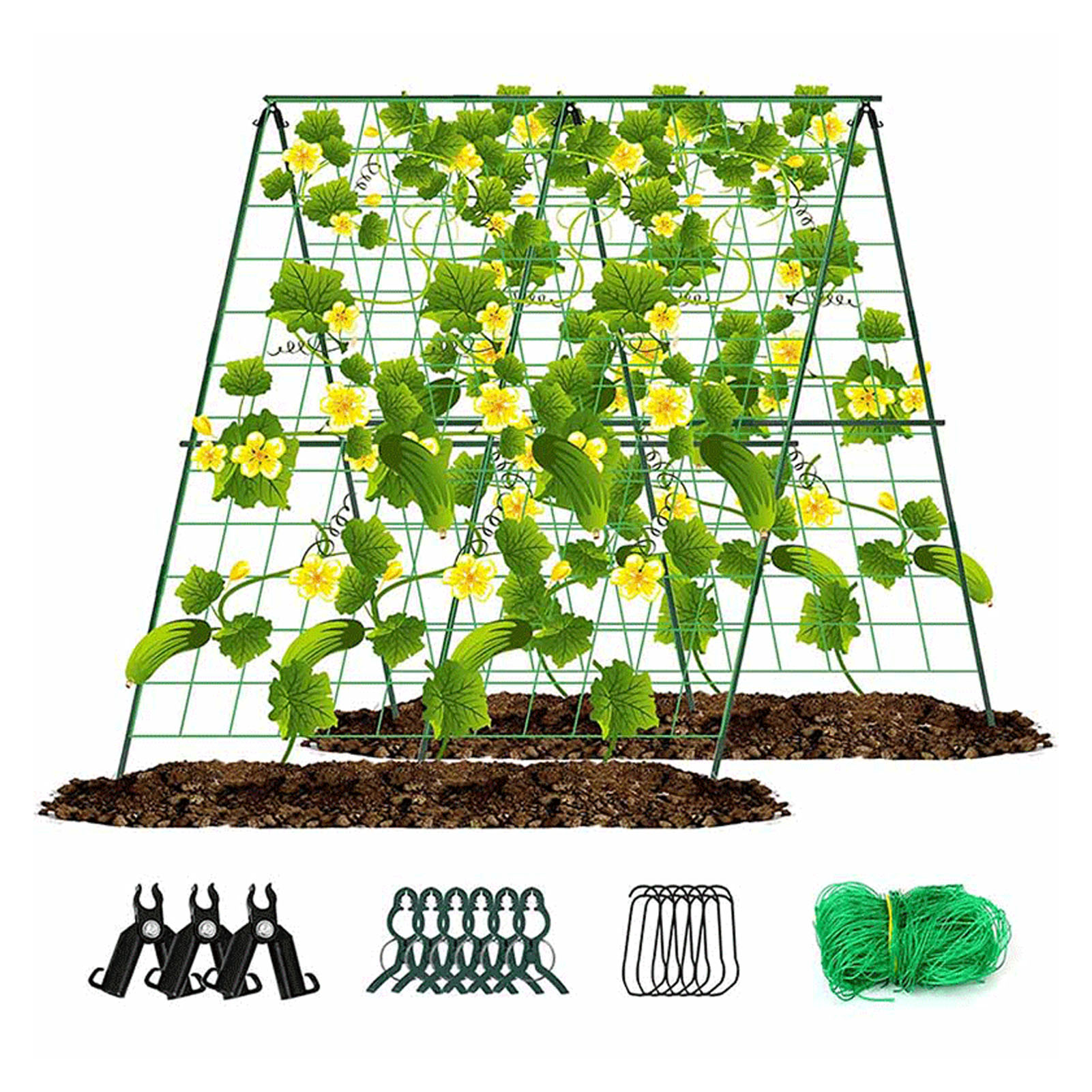 Rankhilfe Für Kletterpflanzen, Ideal Zur Unterstützung Des Wachstums Von Gemüsepflanzen Im Garten, Faltbare A-förmige Stütze Für Gurken, Gartenspalier