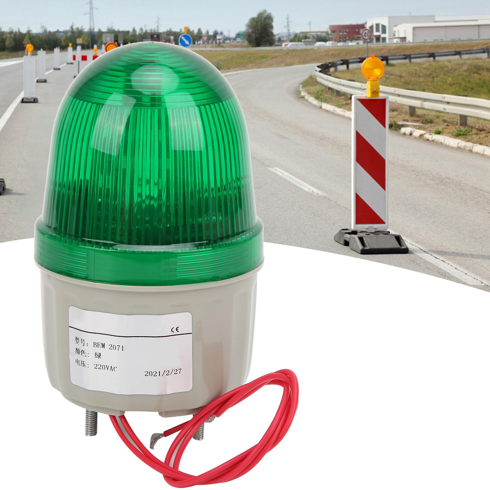 Berm® Bem-2071 Rotierende/blinkende Led-anzeigeleuchte, Grün, 220 V Wechselstrom