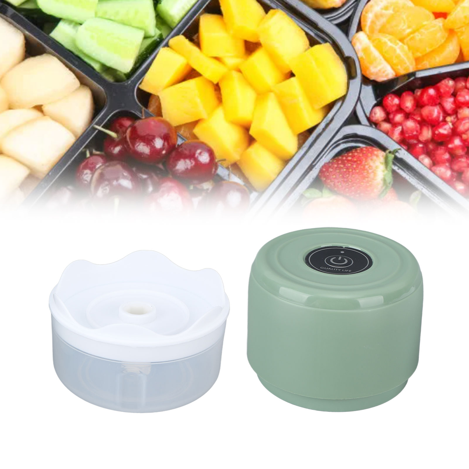 Mini-akku-knoblauchpresse, Knoblauchstößel Für Den Hausgebrauch, Kleiner Wiederaufladbarer Babynahrungszubereiter, Grün.