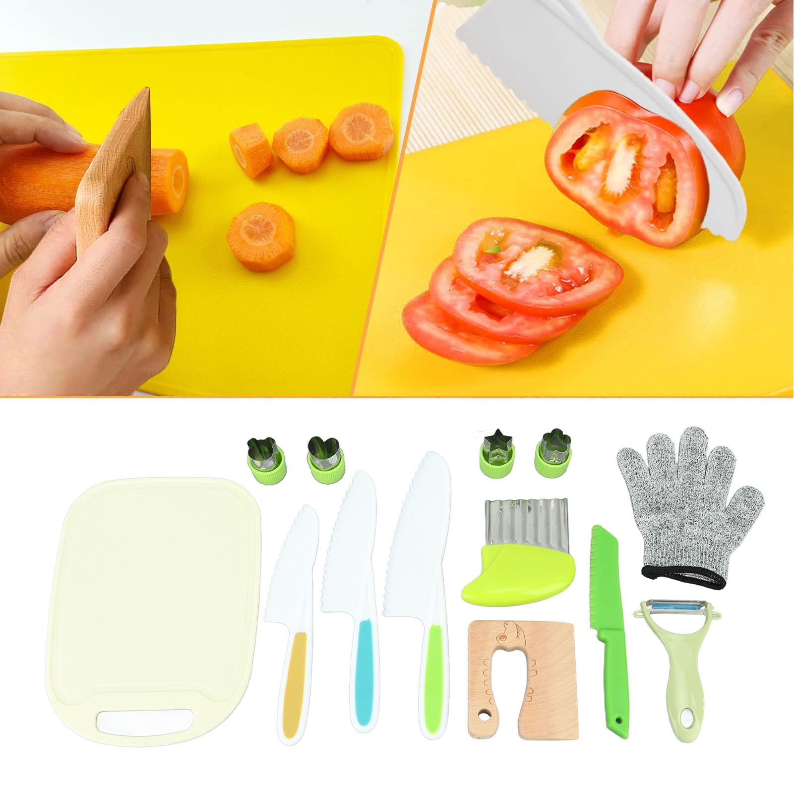 13-teiliges Set Aus Ausstechformen Und Backutensilien Aus Kunststoff Für Kinder