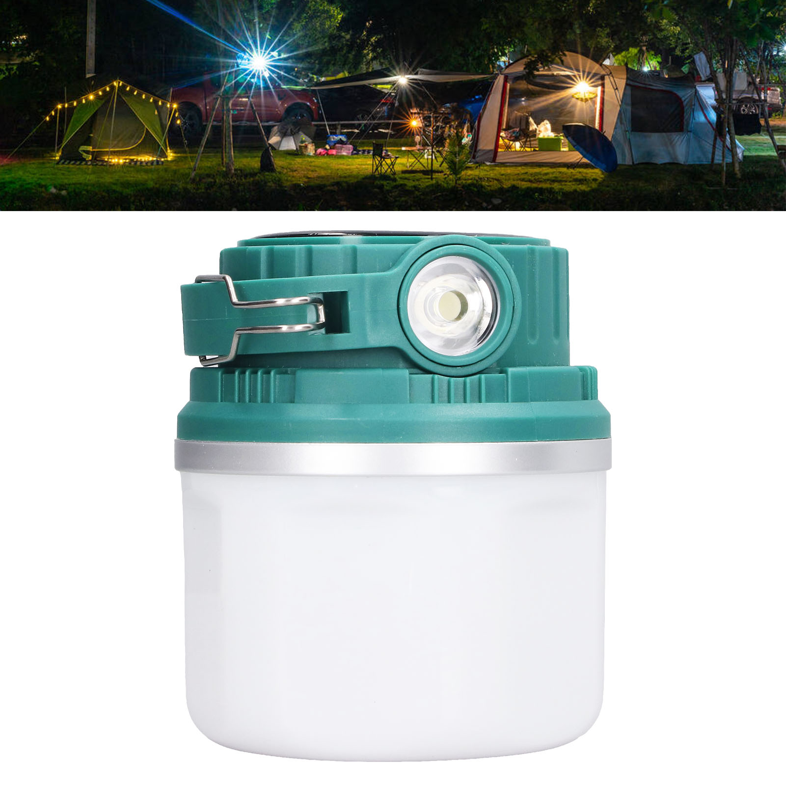 Outdoor-camping-leuchtturm-typ, Led-lampe Für Zuhause, Ambientebeleuchtung Beim Camping, Tragbare Notlampe, Grün.