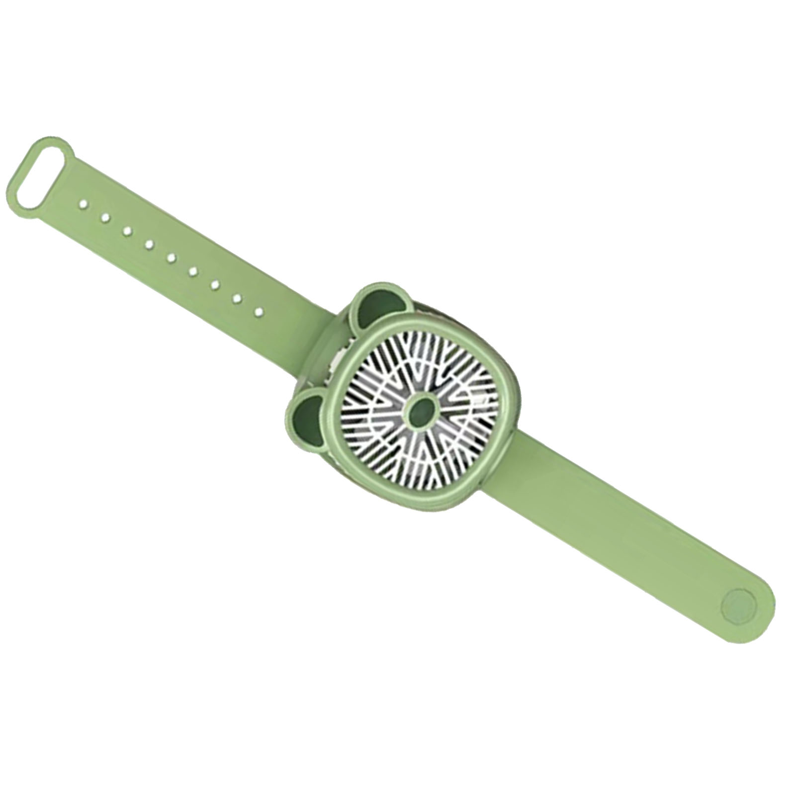Neuer Uhrenventilator, Kompakter Usb-handgelenkventilator, Dreistufiger Unisex-miniventilator, Green Bear.