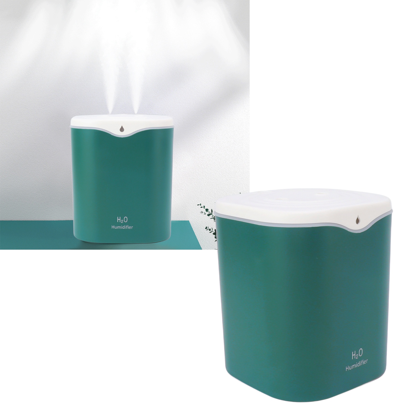 Geräuschloser Luftbefeuchter Für Zuhause, Schlafzimmer, Hohe Nebelleistung, Doppelsprühfunktion 2l, Geeignet Für Schwangere Und Babys, Aromatherapie-diffusor Für Den Schreibtisch, Umweltfreundlich.