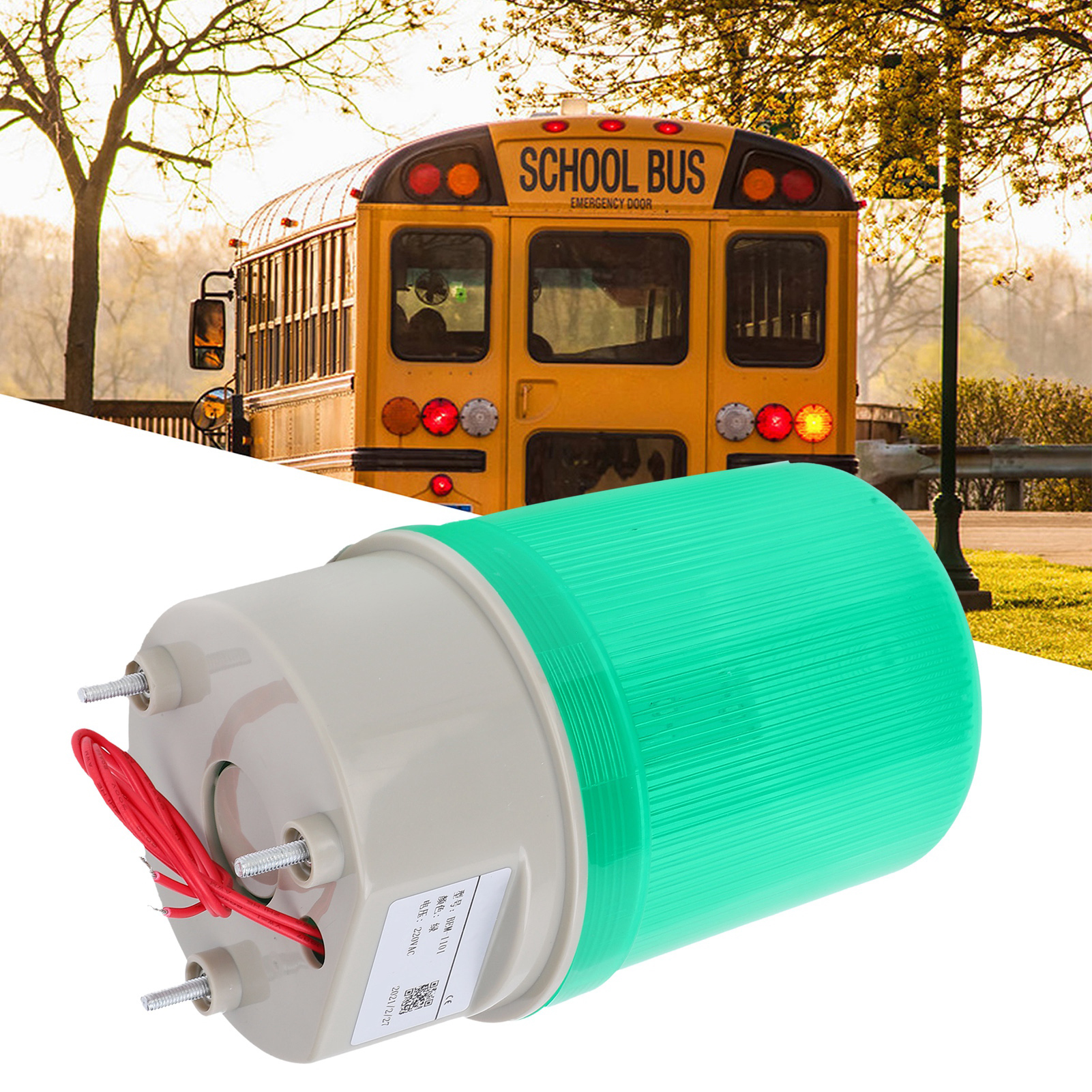 Berm® Bem-1101 Alarmanzeige Für Geräte, Led, Akustisches Und Optisches Signal, 220 V Ac, Grün