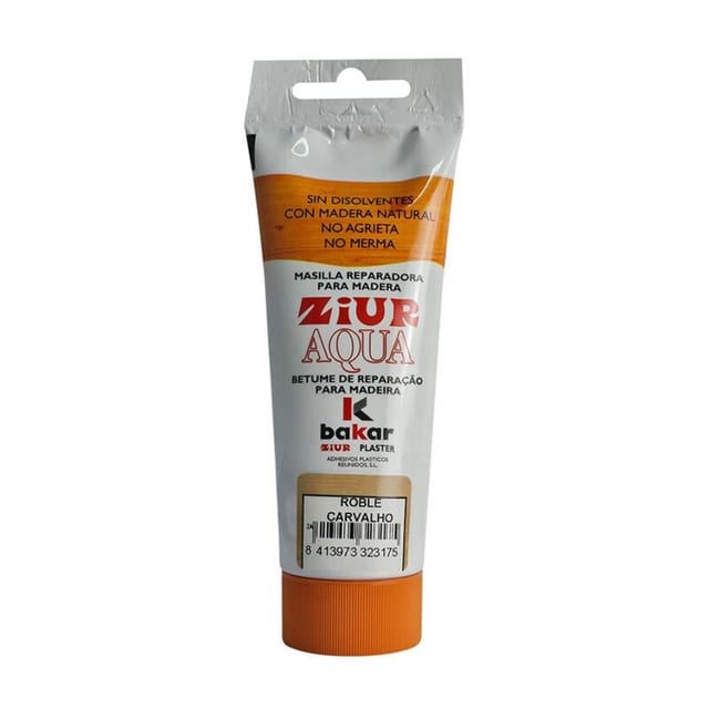 BAKAR Holzreparaturspachtel in wässrigem Medium "Ziur Aqua" Eichenfarbe, leicht zu schleifen und schnell trocknend (150g)