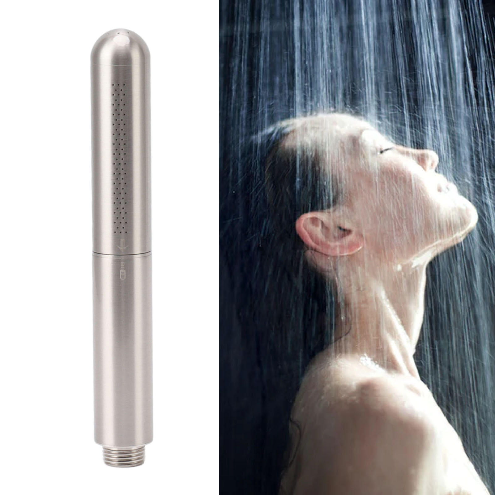 Boosted Engineering Duschkopf Komplett Aus Kupfer, Waschbarer Regenduschkopf, Handbrause, Gebürstete Oberfläche