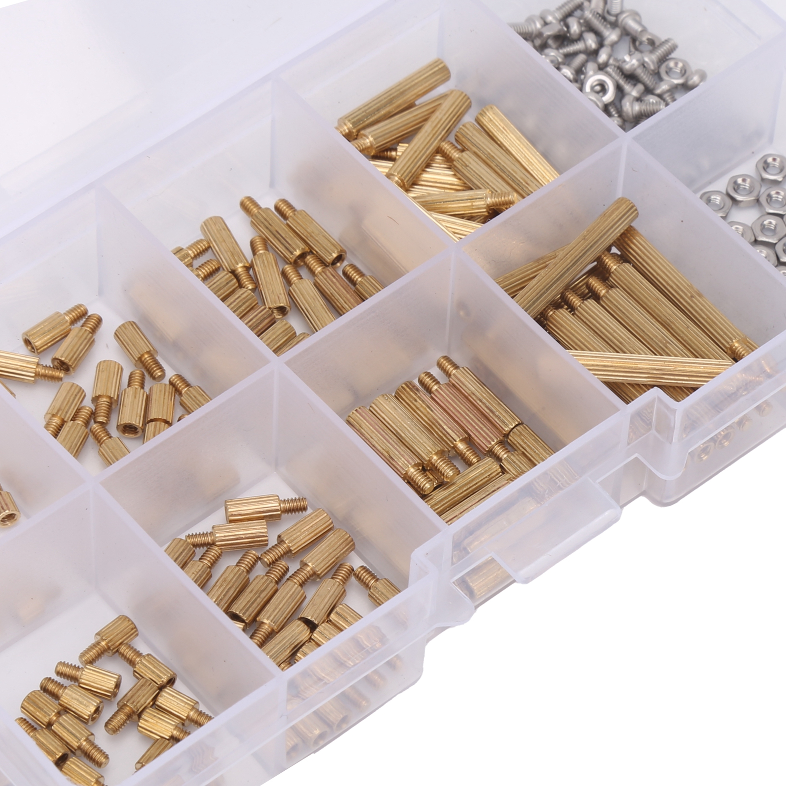 Schachtel Mit 260 Messingsäulen/m² + Muttern