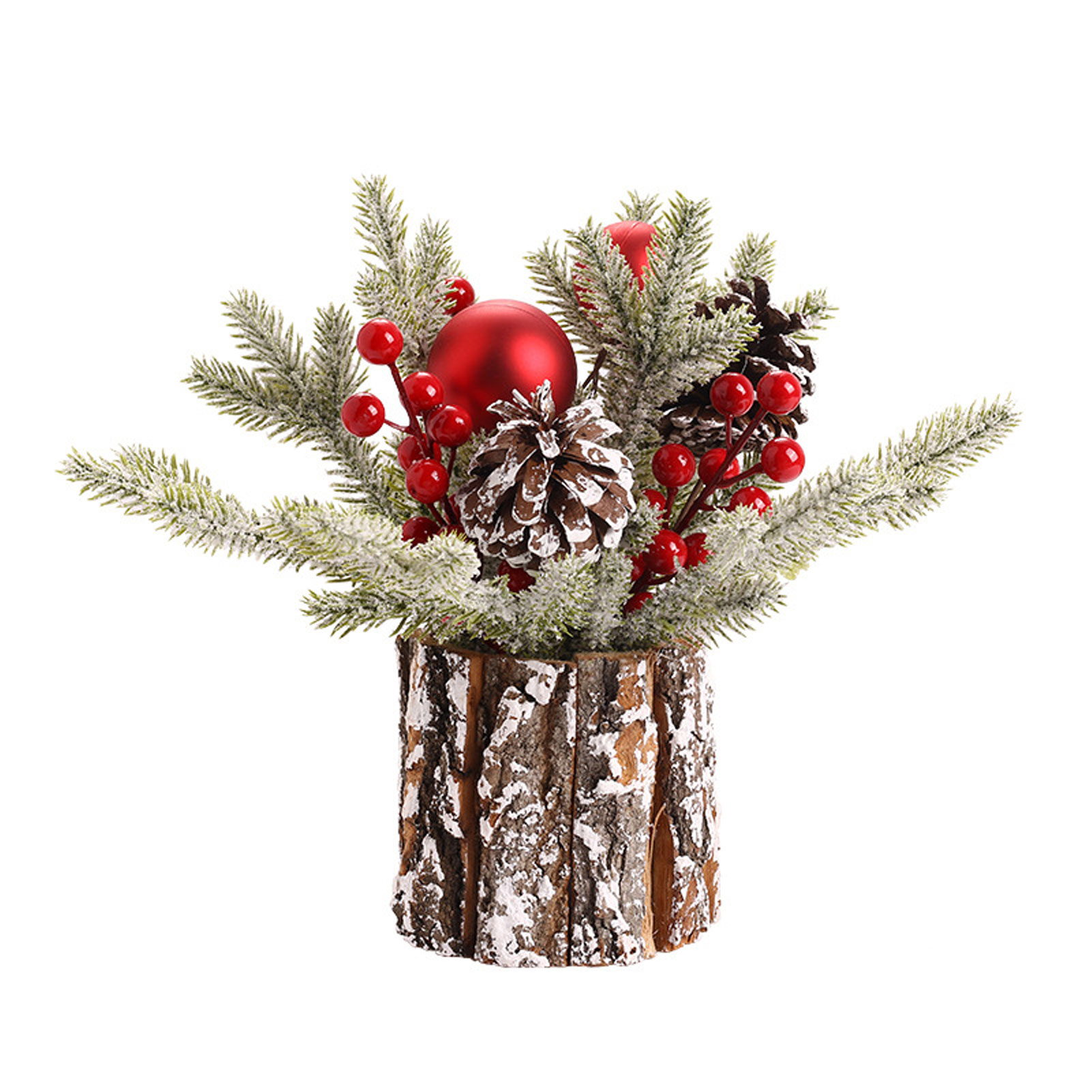 Miniatur-weihnachtsbaumschmuck Aus Beflocktem Polyethylen, 27 Cm, Ideal Für Fenster Und Büros.