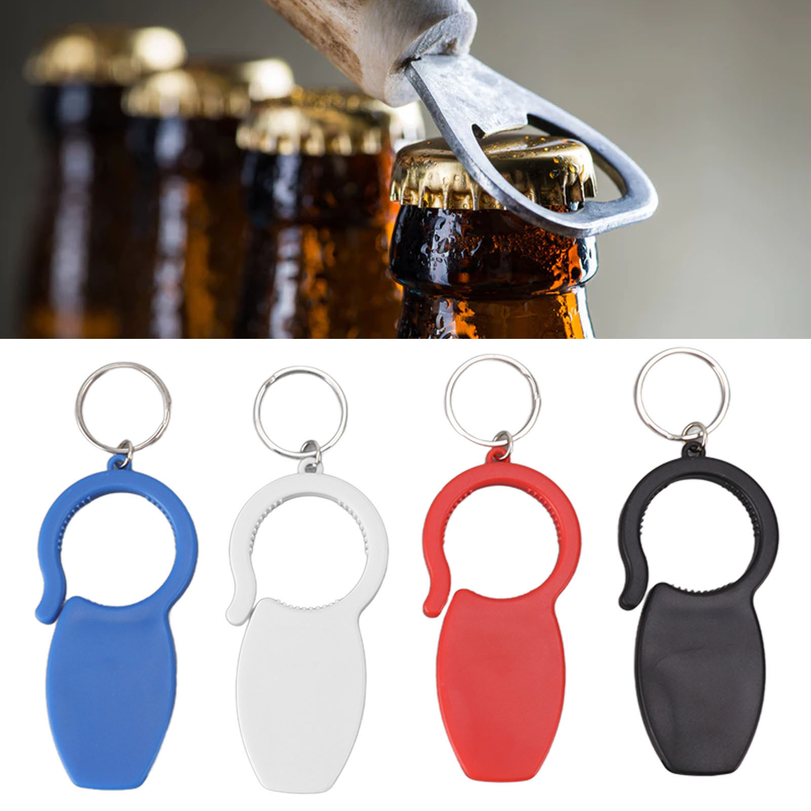 4-teiliges Multifunktionales Flaschen-/dosenöffner-set Für Bier Und Andere Getränke (schlüsselanhänger-typ)