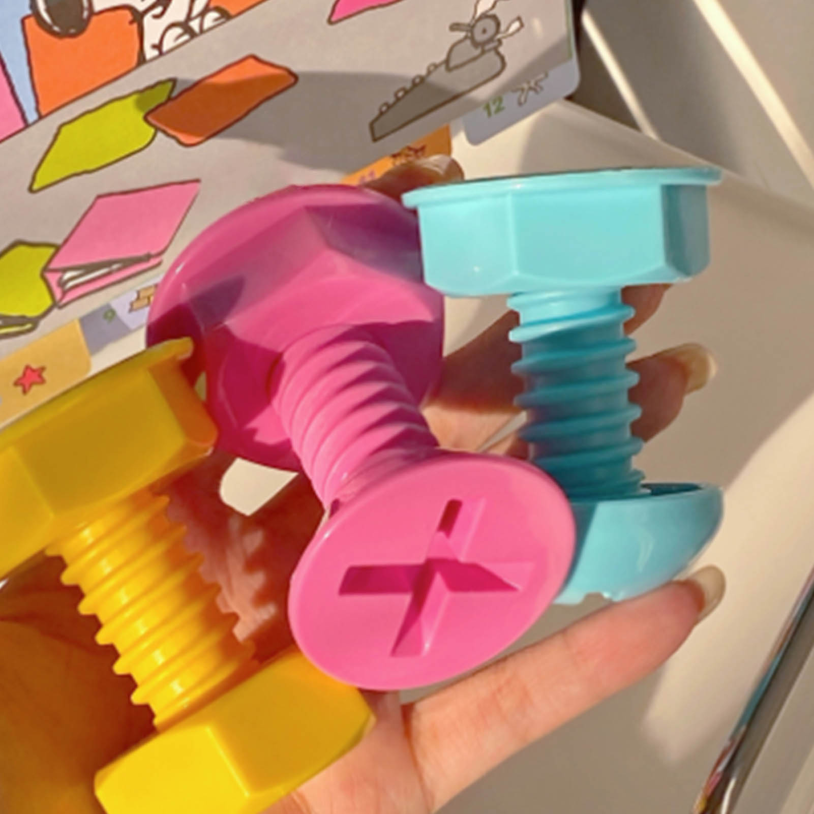 Mini-schraubhaken, Niedliche Und Elegante Haken, Set Mit Drei Farbenfrohen Haken, Haken Für Küchen- Und Badezimmerhandtücher.