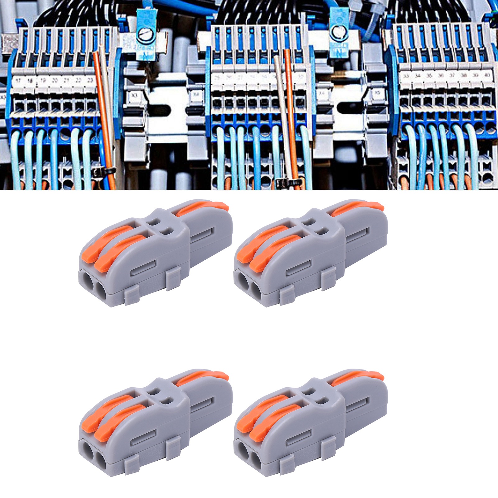 Packung Mit 20 T-förmigen Schnellanschlussklemmen, Druckknopf-splitterverbindern, Parallelverbindern, 1 Eingang, 2 Ausgänge, Spl-f12a Orange