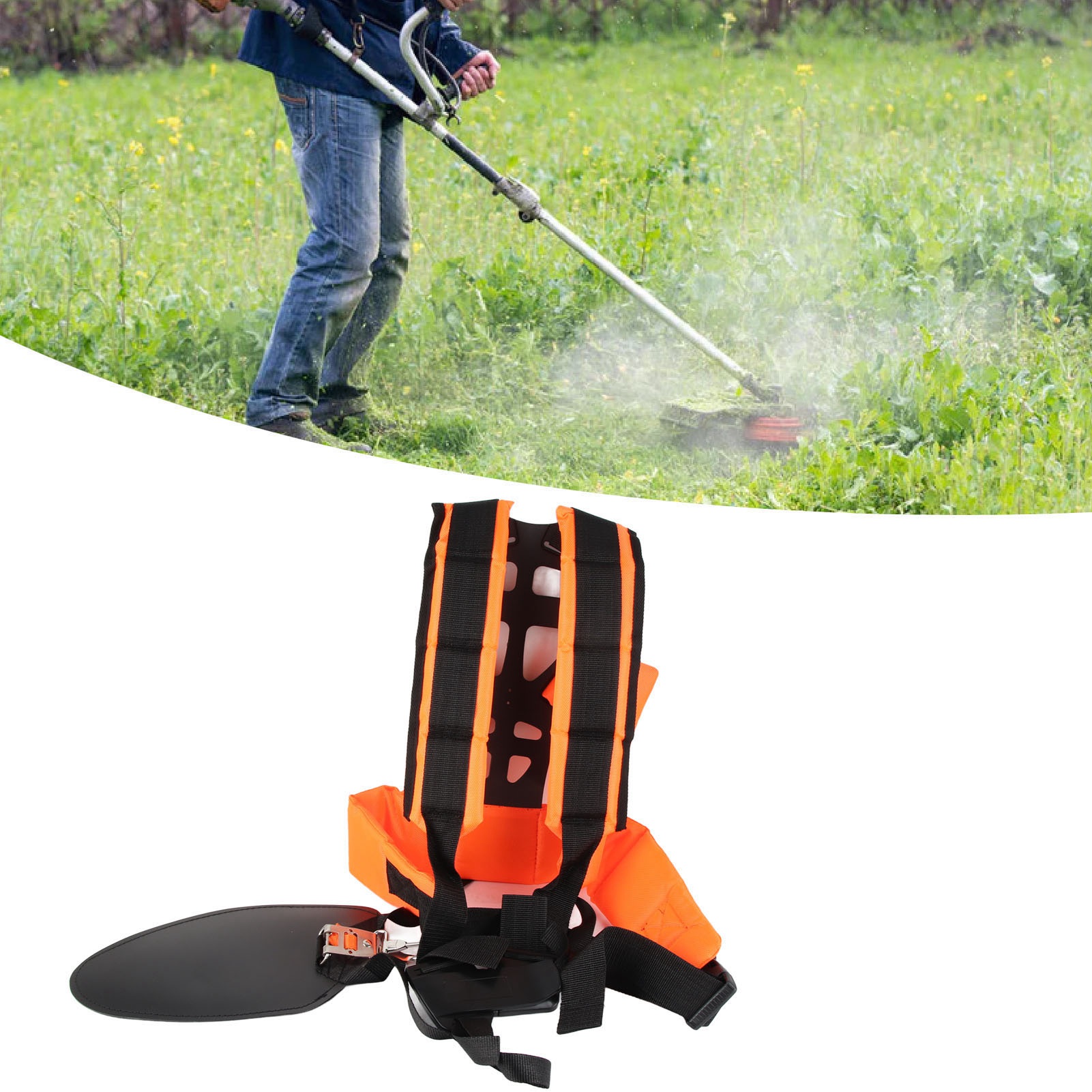 Luxuriöser Orangefarbener Schultergurt Für Freischneider, Gartenzubehör Und Rasenmäher