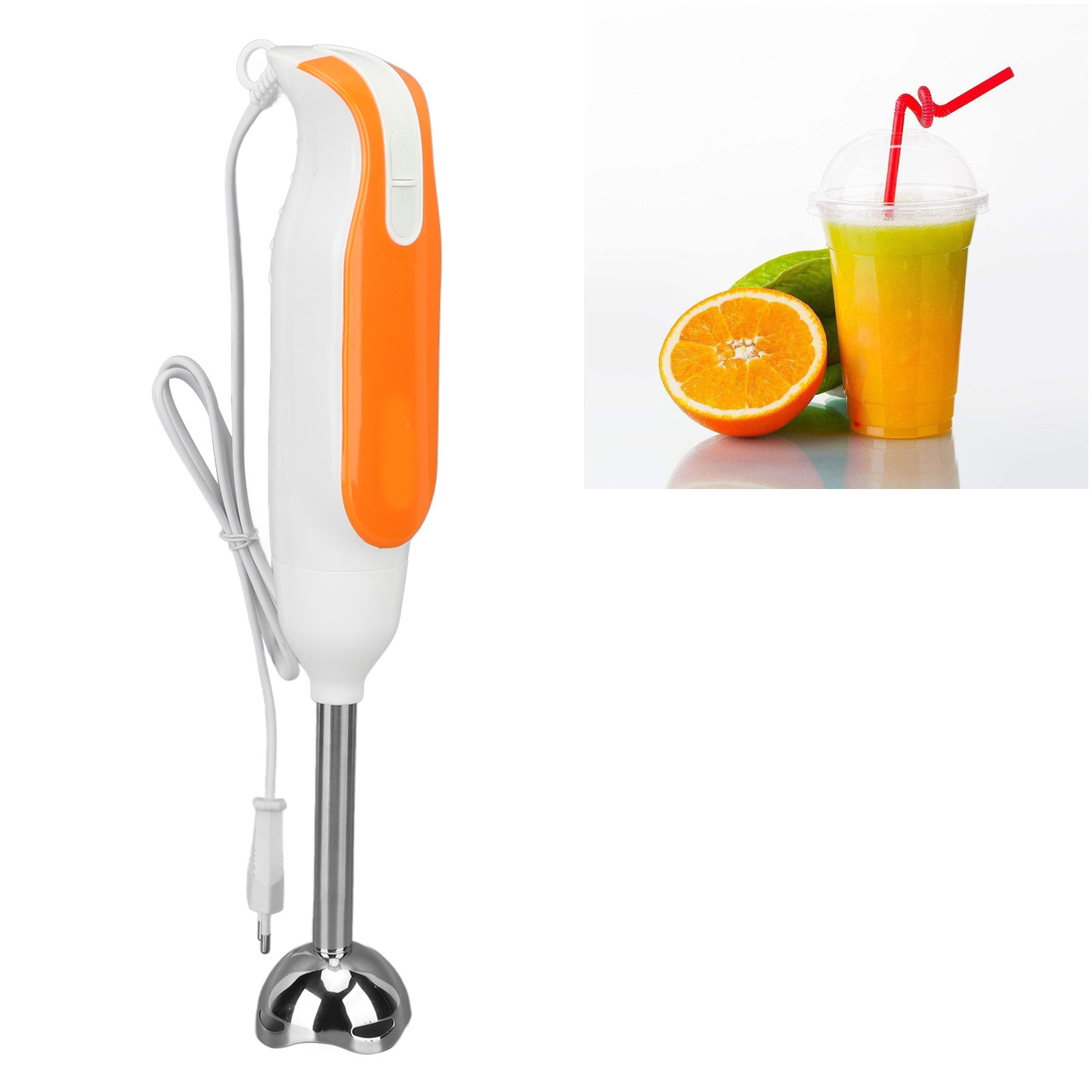 Mini-stabmixer Mit 200 W Leistung Und Edelstahlklingen, Ideal Für Smoothies, Obst, Babynahrung Und Suppen. Europäischer Standard 220 V.