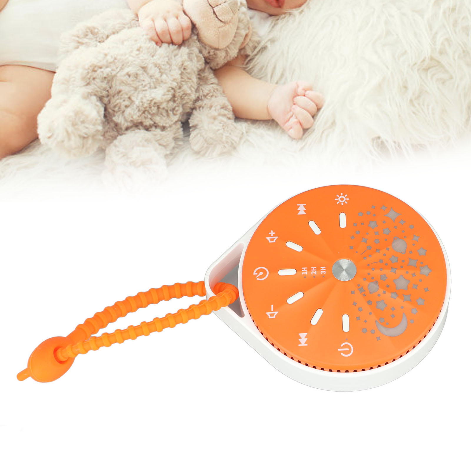 Anbieter Wechseln --- Tragbarer Weißrauschgenerator Für Babys Mit 10 Beruhigenden Klängen, Lautstärkeregelung, Kompakter Größe, Geräuschreduzierung Für Schlaf, Privatsphäre Im Büro Und Meditation