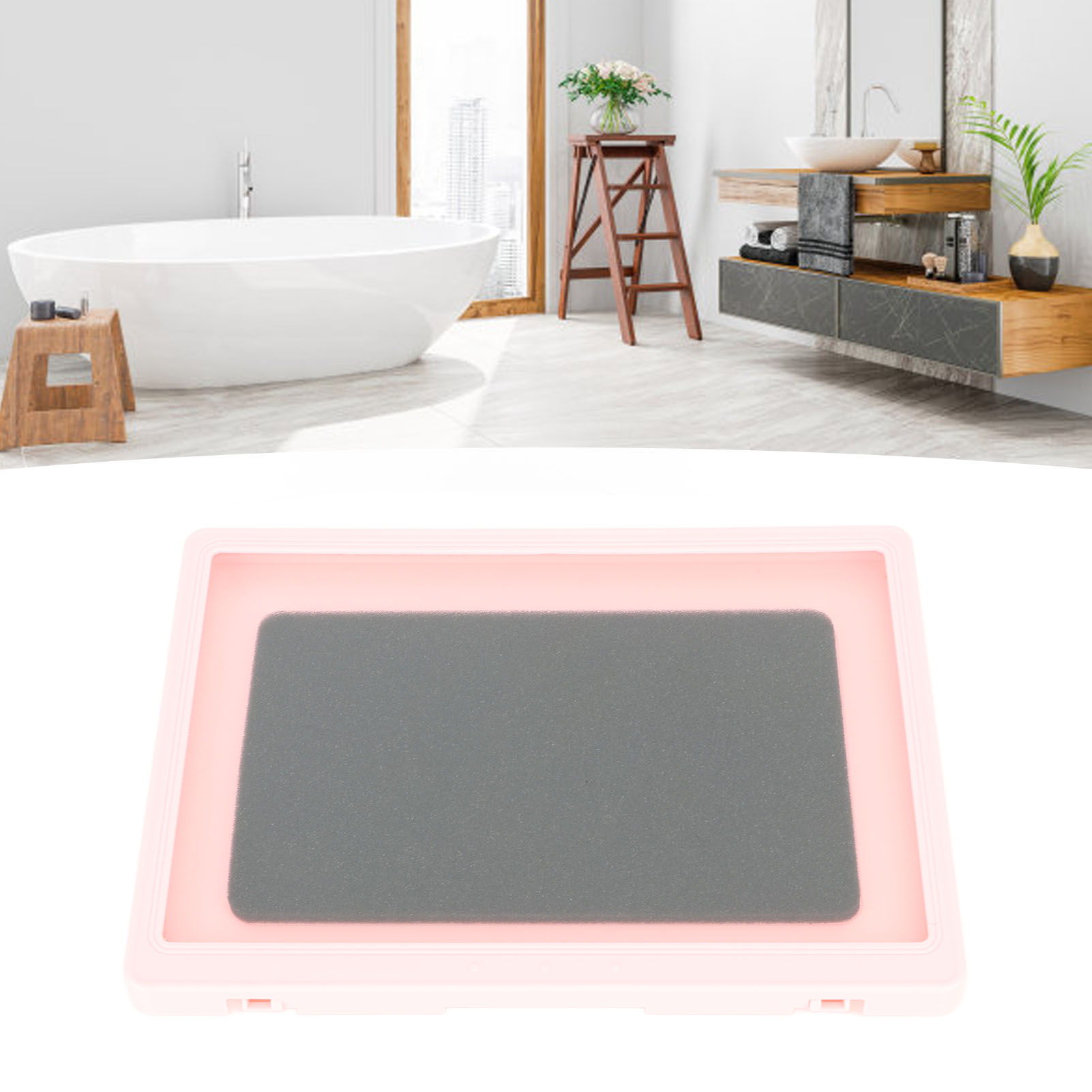 Wasserdichter Handyhalter Fürs Badezimmer, Drehbarer Ständer, Toilettenablage, Rosa
