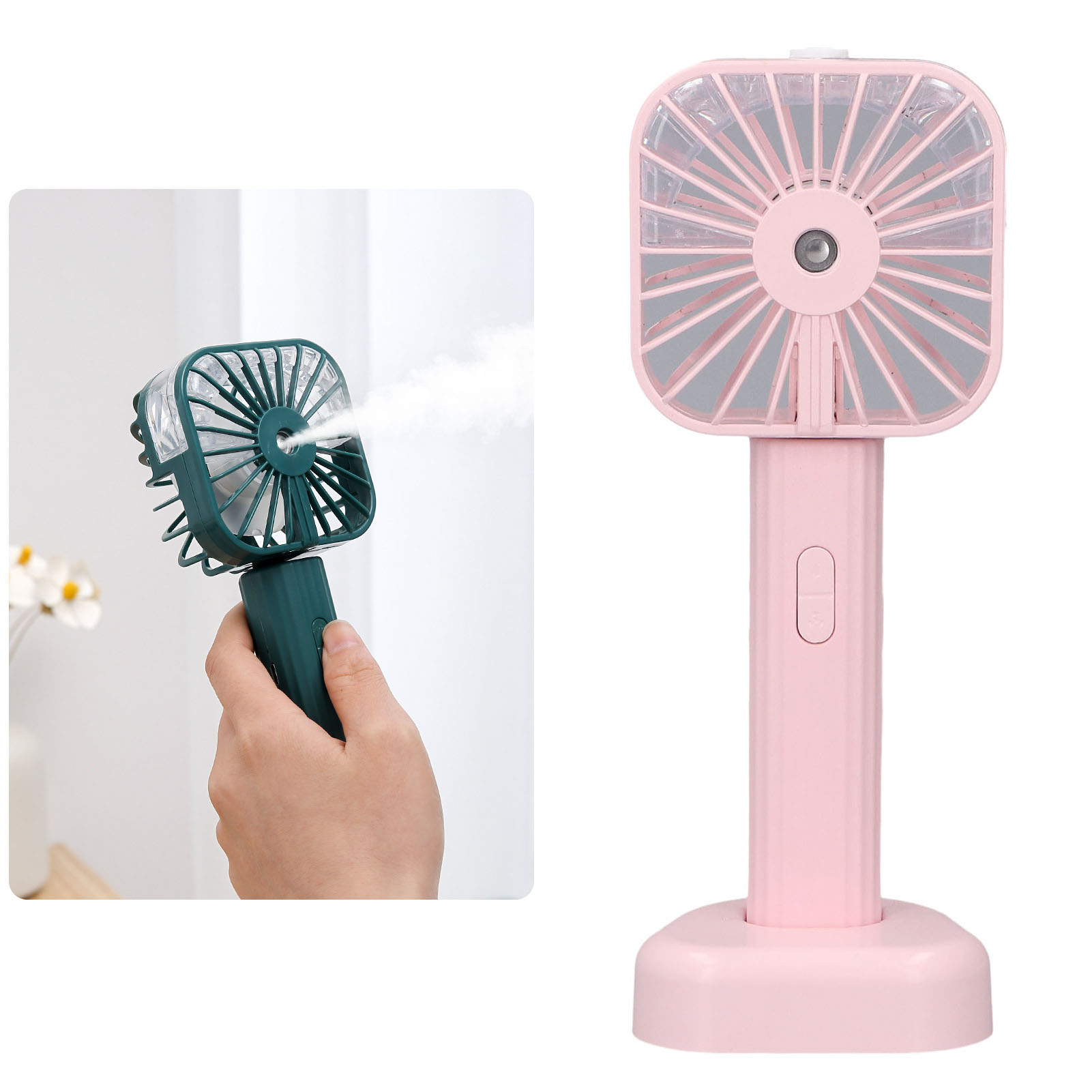 Mini-tragbarer, Leiser Sprühventilator, Rosa