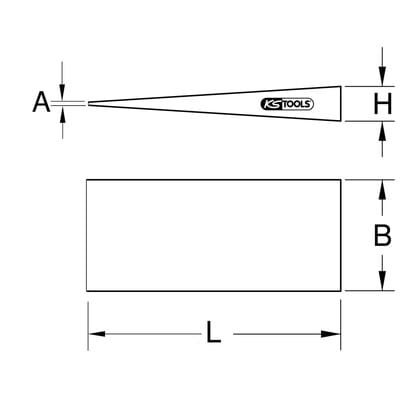 Ks Tools BRONZEplus Space-Eisen 250x50x5x1.5 mm - 963.2226