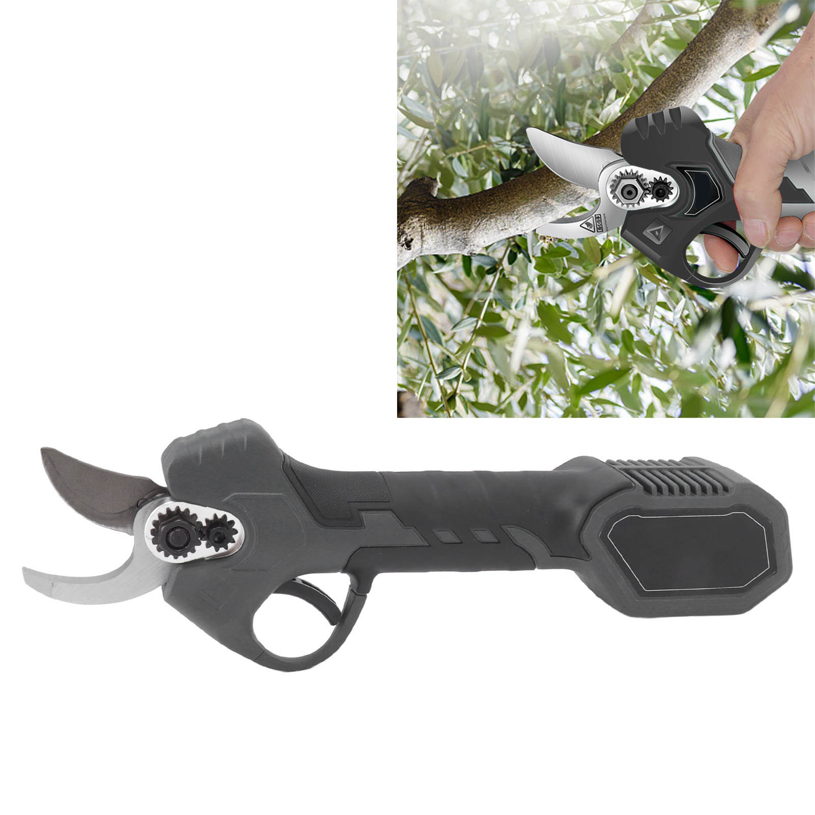 Elektrische Gartenschere, Kleine Haushalts-gartenschere, Wiederaufladbare Kabellose Gartenschere Für Obstbäume, Elektrische Gartenschere, Lithium-akku-gartenschere, Schwarz.