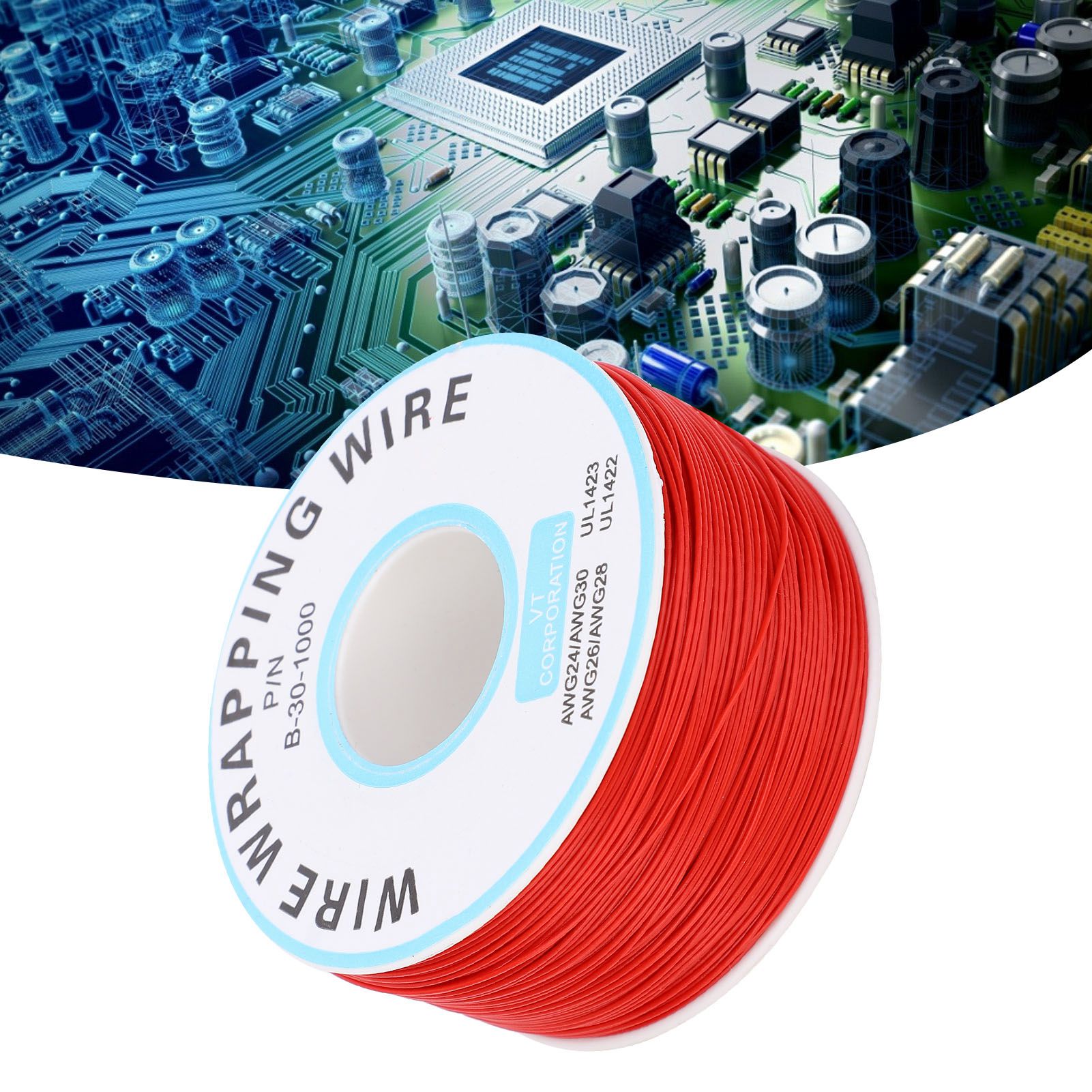 Neue Ok Wire Leiterplatten-jumperleitung / Pcb-jumper / 30 Reiner Kupfer-einzelader-elektronikanschlussdraht (rot)