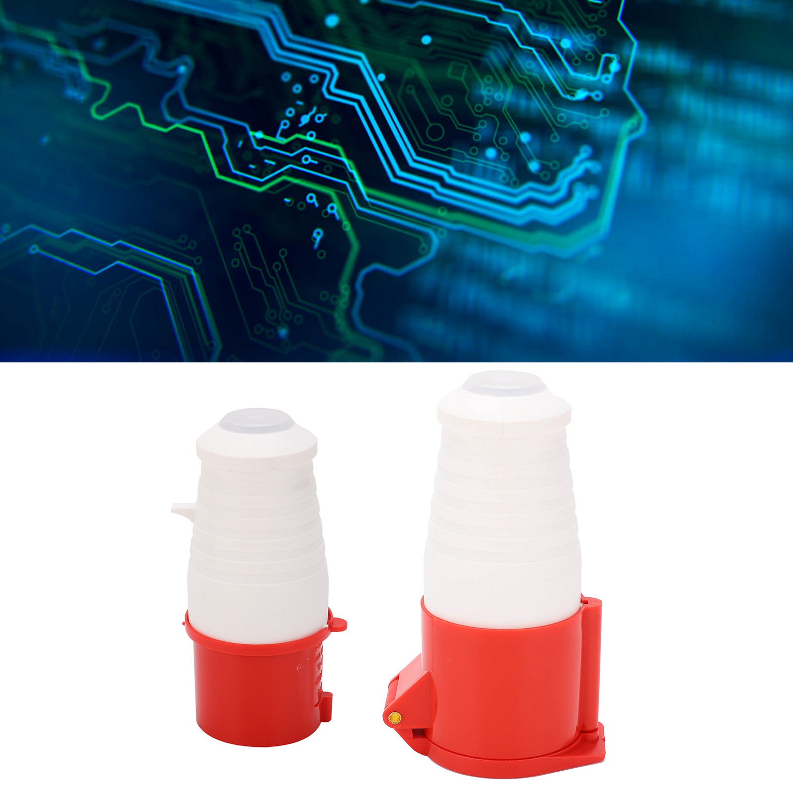Dreiphasiger 4-poliger Industriestecker Und -steckdose, Staubdicht, Explosionsgeschützt Und Wasserdicht (typ 024+124), 32 A, 4 Pins, 380-415 V Ac.