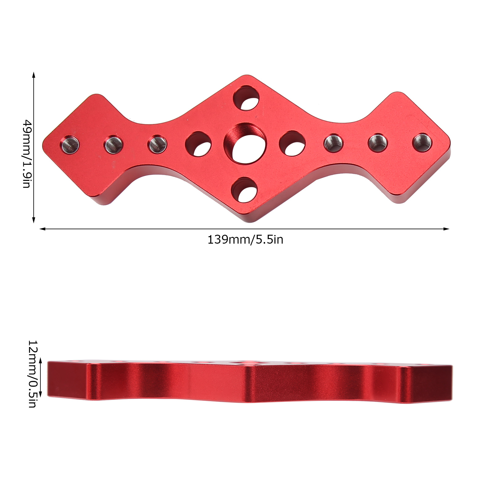 Gerade Bohrschablone Für Holzbearbeitung, Rote Aluminiumlegierung + Set Mit 7 Bohrern + 60 Mm Holzdübel.
