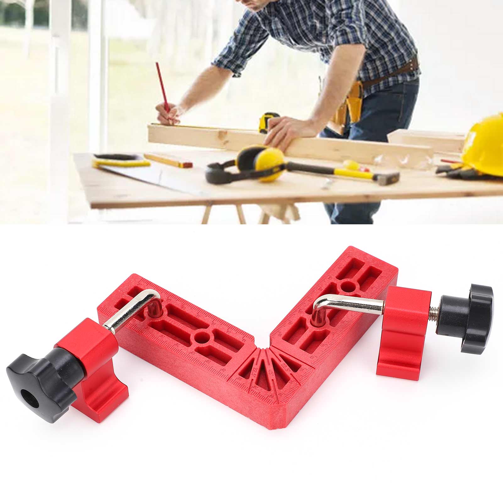 Set Aus Drei 120 X 120 Mm Großen Rechtwinkligen Kunststoff-eckstücken