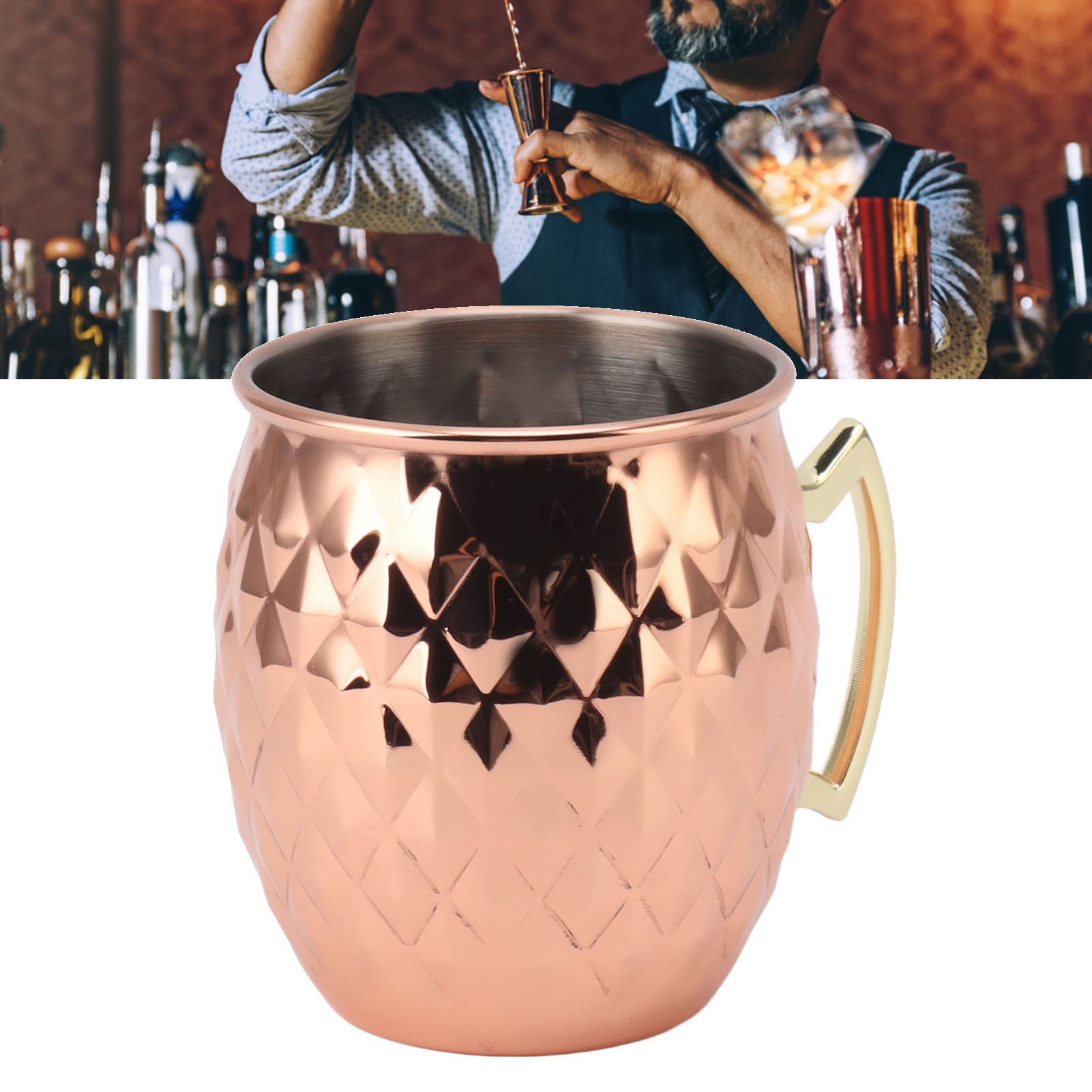 Weingläser, Cocktailgläser, Rotweingläser, Becher Im Moskauer Stil Aus Edelstahl 304, Modell 2