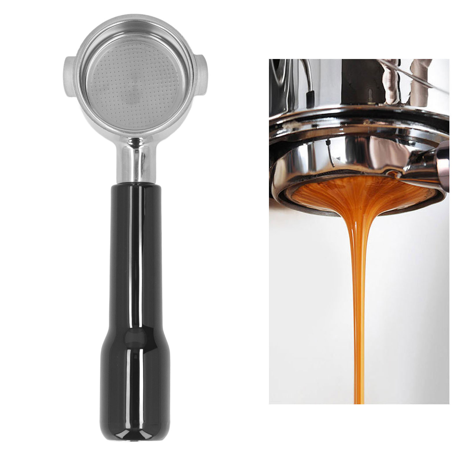 De'longhi Eco310 Doppelgriff-kaffeemaschine, Modell C2, 51 Mm, Schwarzer Kunststoff, Bodenlos, Edelstahl.