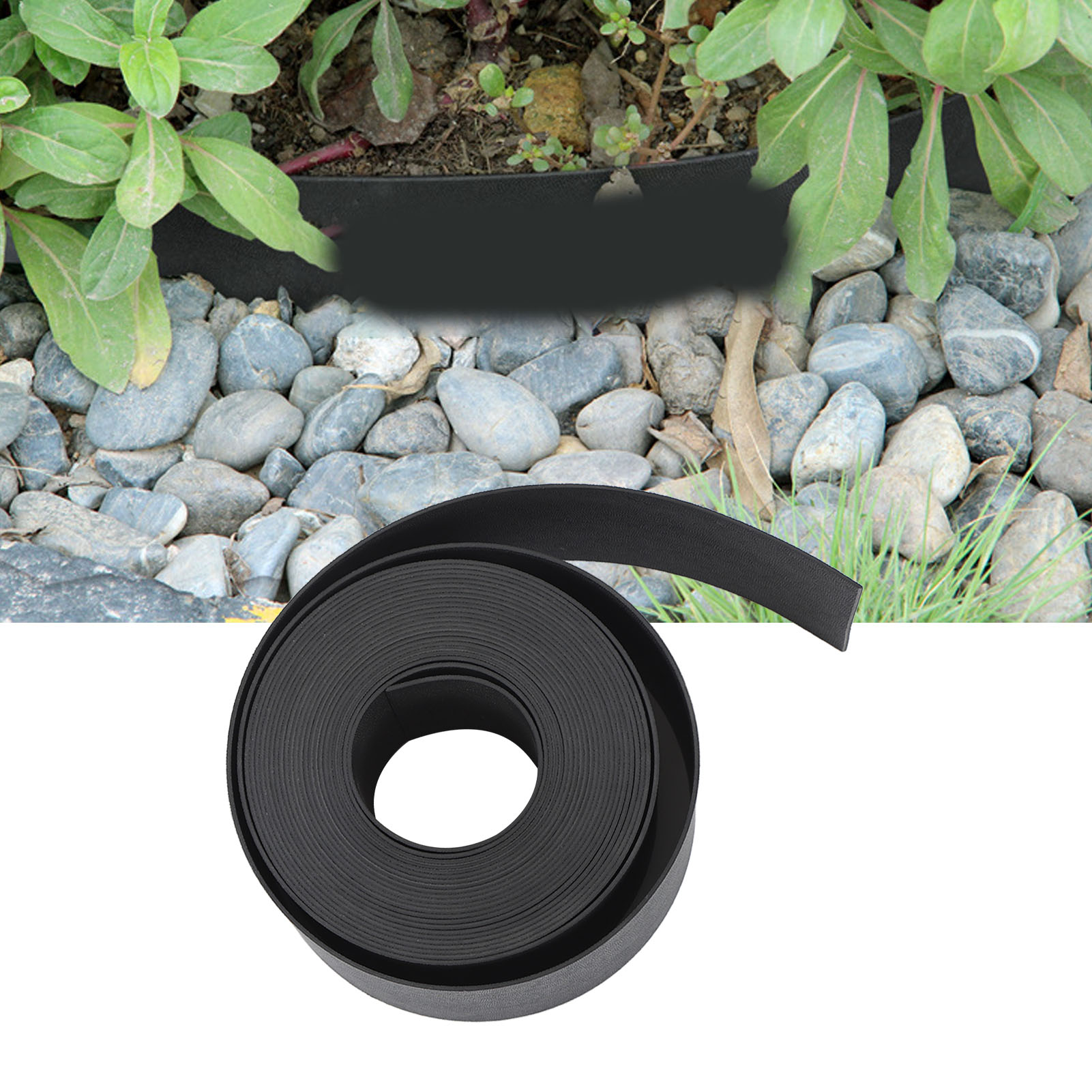 Schwarzes, Flaches Pe-isolierband Für Gras Und Steine, Zur Trennung Von Wassersperren, 10 Meter Pro Rolle.